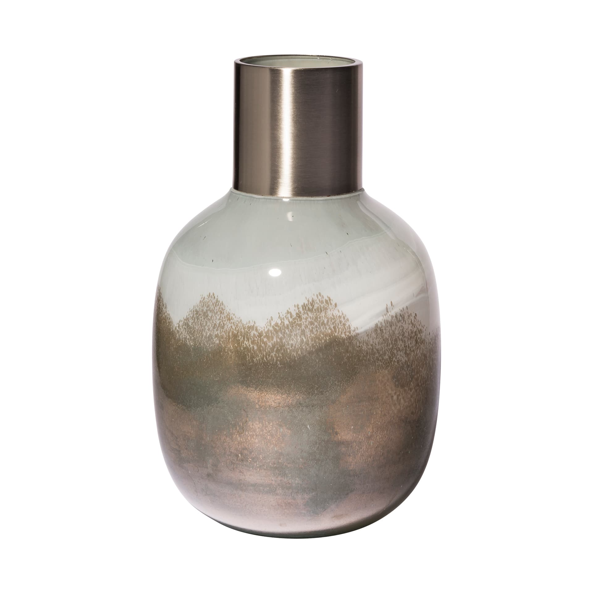 Onega I Short Gradient Blue Glass Gourd Style Vase — product photograph