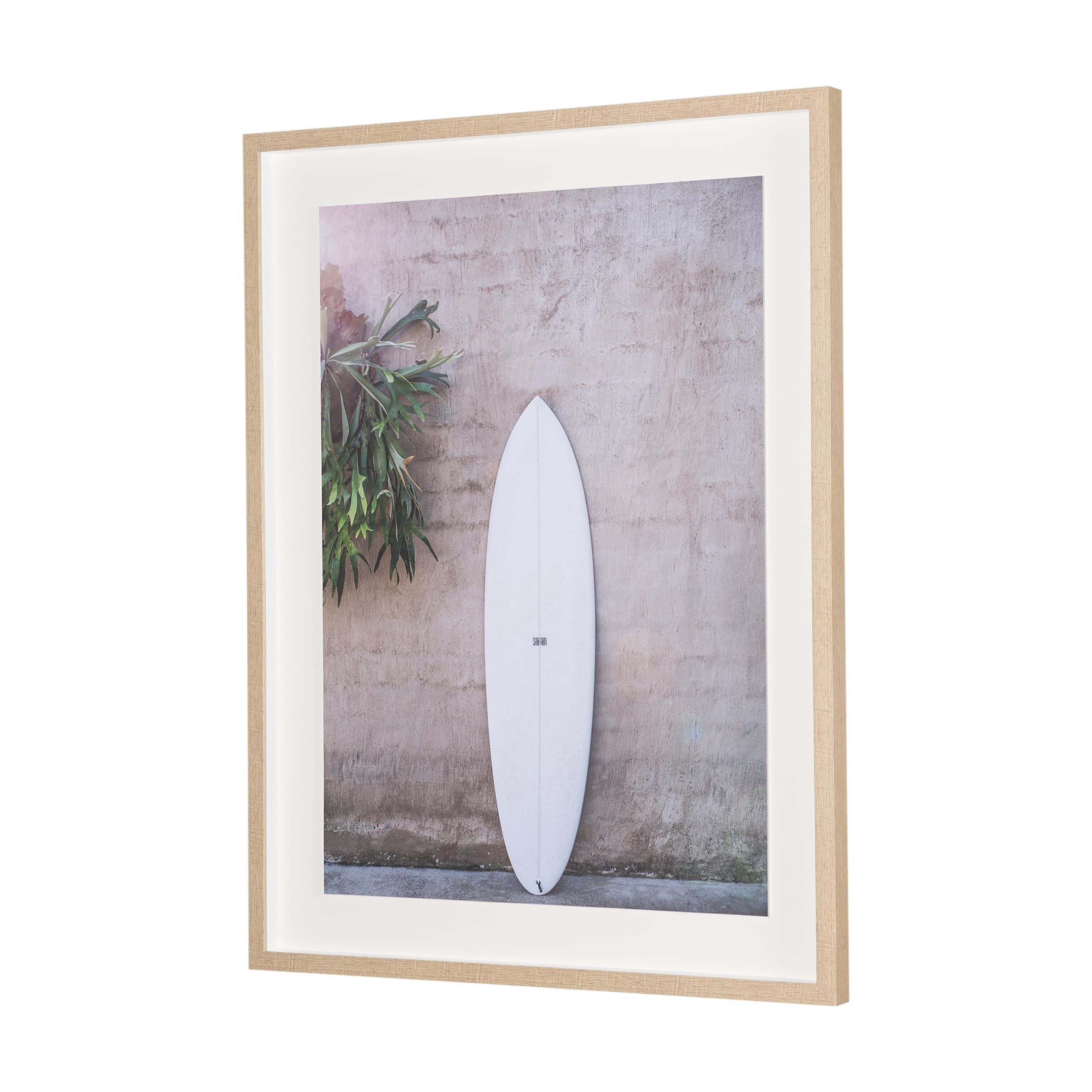 White Surfboard by Shot By Clint Framed Photo Print Matted under Glass — product photograph
