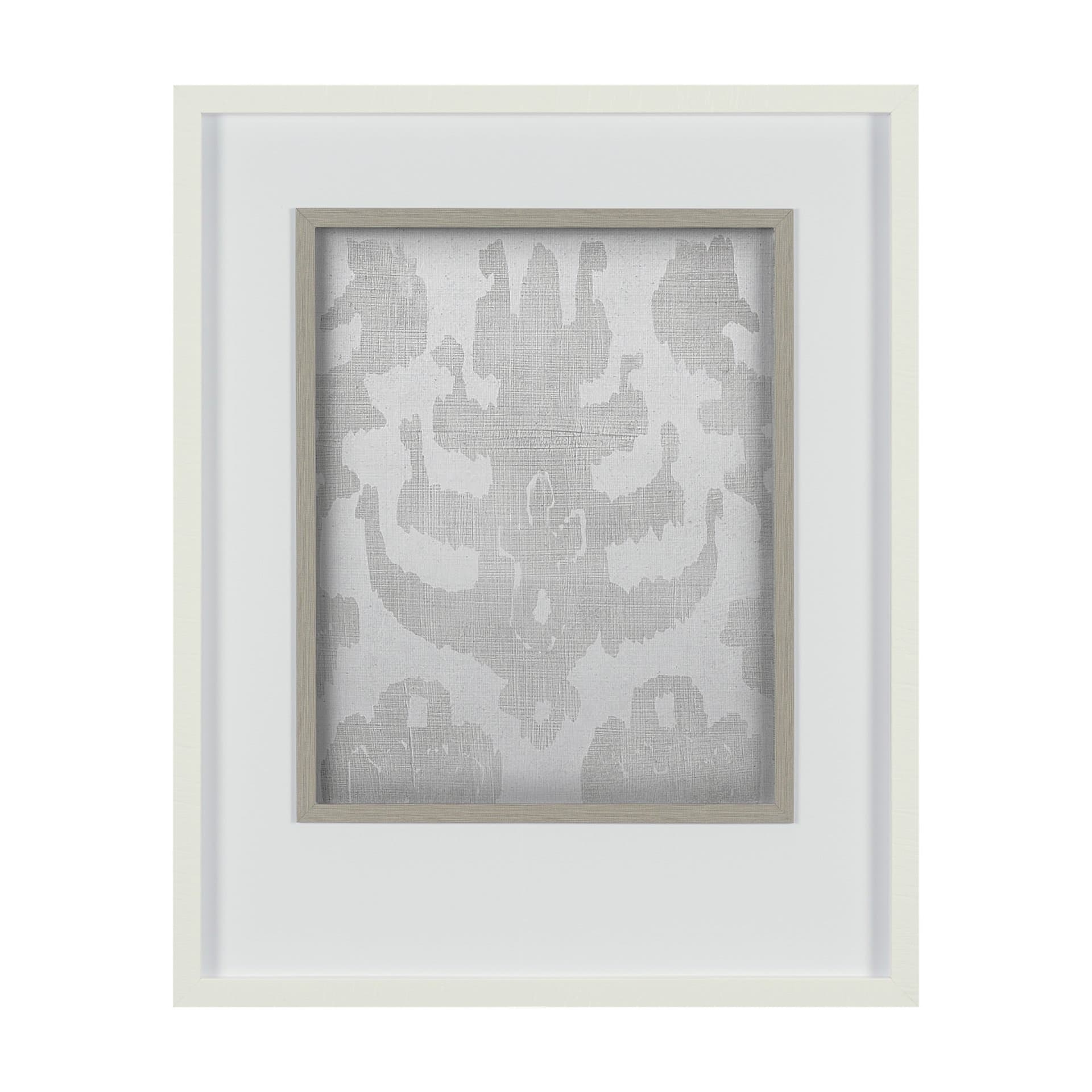 Shadow Ikat IV by Chariklia Zarris a Hand Embellished Textured Framed Art Print Matted under Glass — product photograph