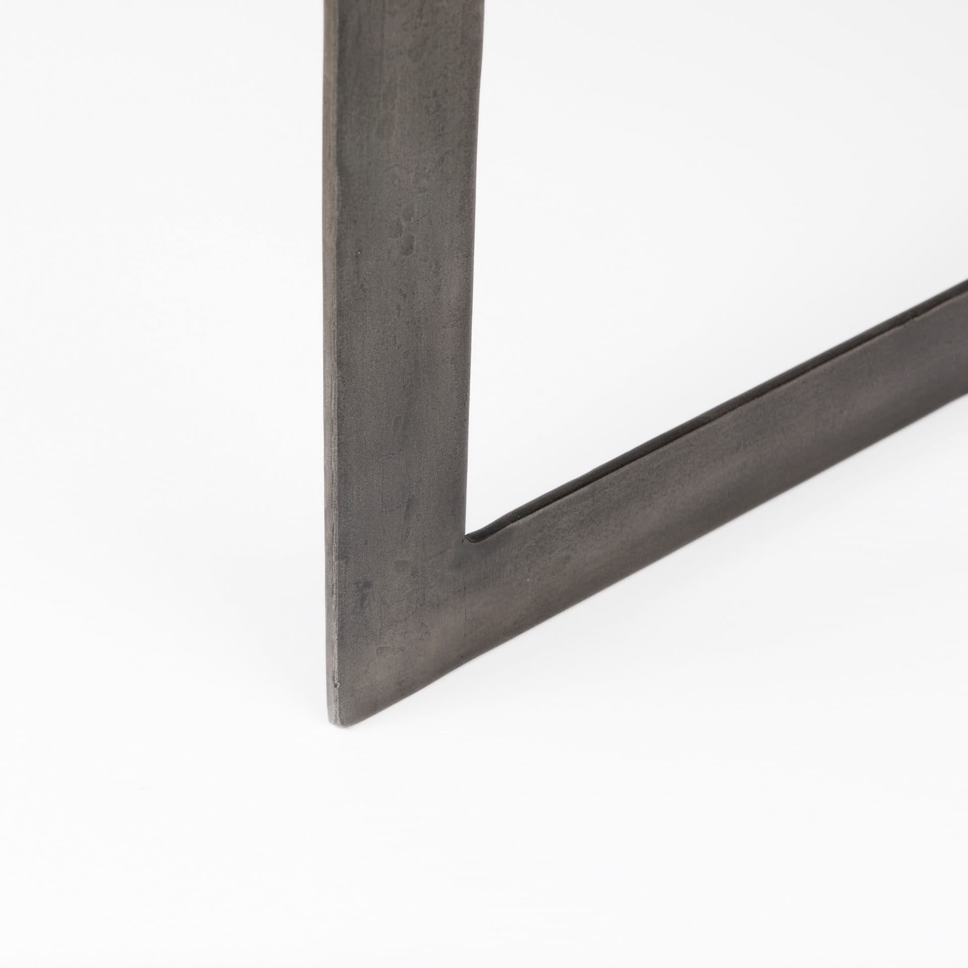 Faye 34L x 34W x 17H Medium Brown Wood W/Antique Nickel Metal Base Square Coffee Table — product photograph