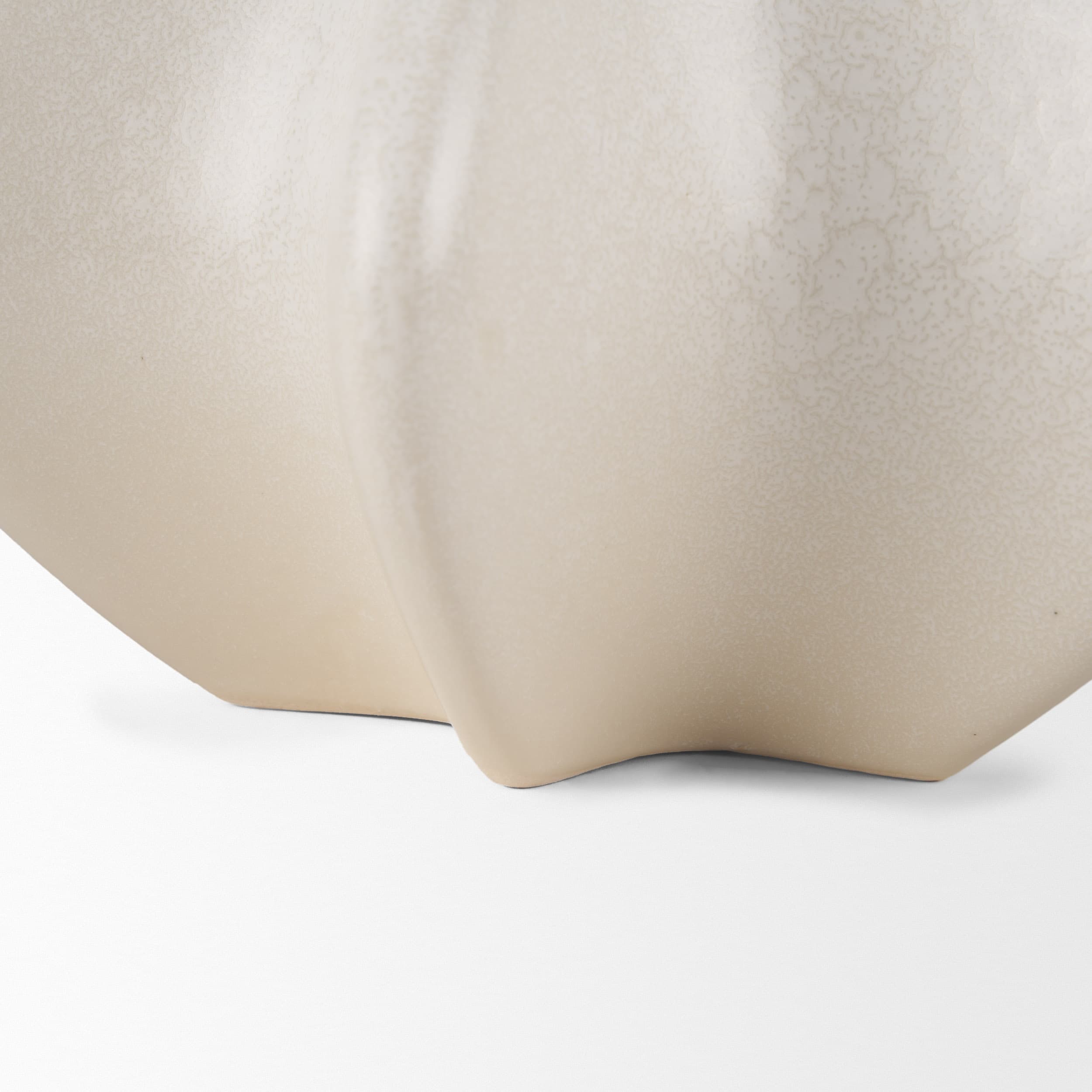 Ulrich Sculptural Cream Glazed Ceramic Vase — product photograph