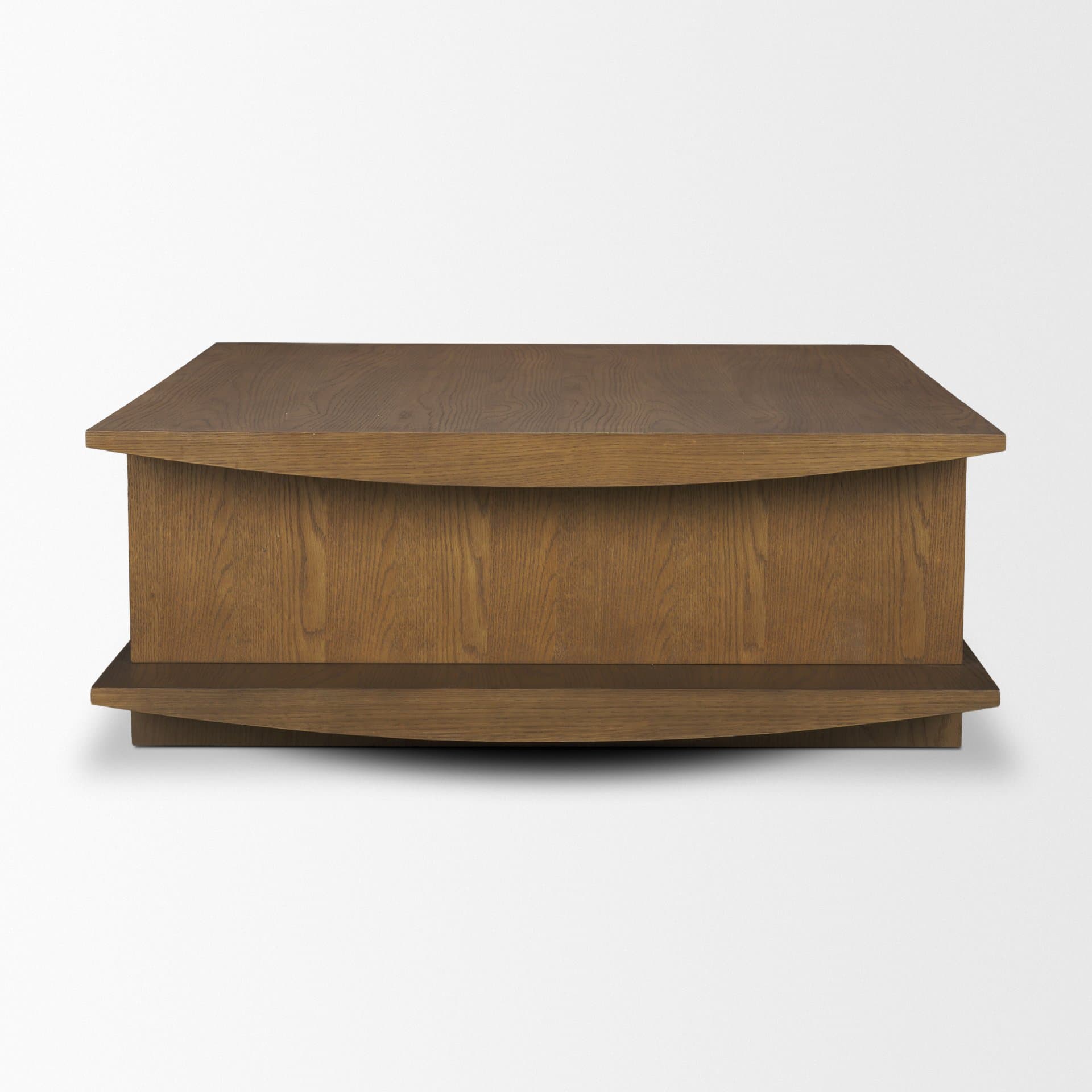 Boden 42" Square Wood Coffee Table w/ Open Shelf — product photograph