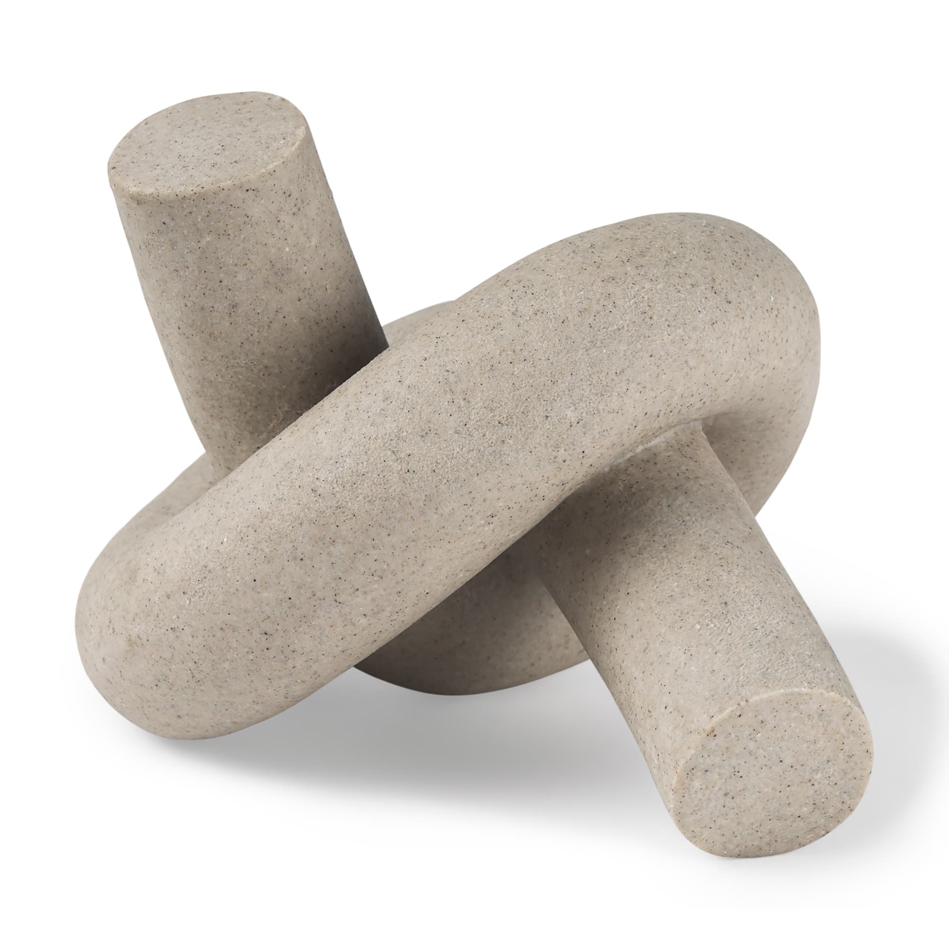 Otto Sandstone Resin Large Knot Sculpture Decorative Object — product photograph