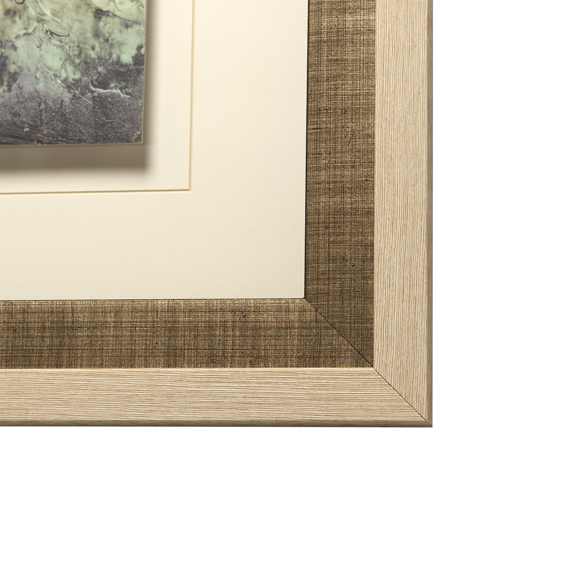 Treeline Light II by Jennifer Goldberger Hand Embellished Framed Art Print Matted under Glass — product photograph