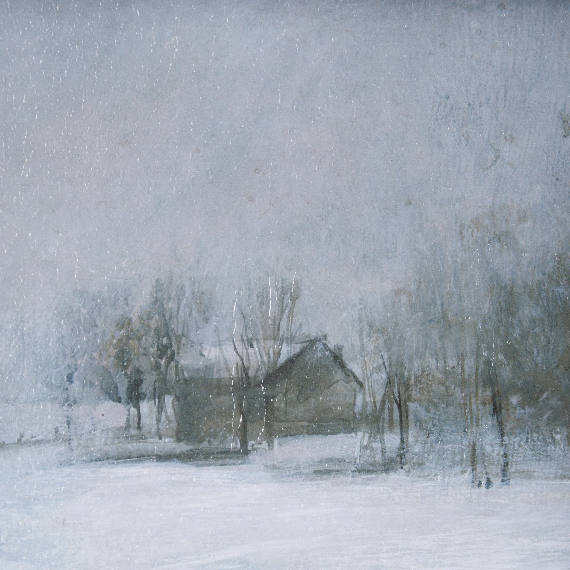 Winter On The Farm II by Mercana Studio a Hand Embellished Framed Art Print — product photograph