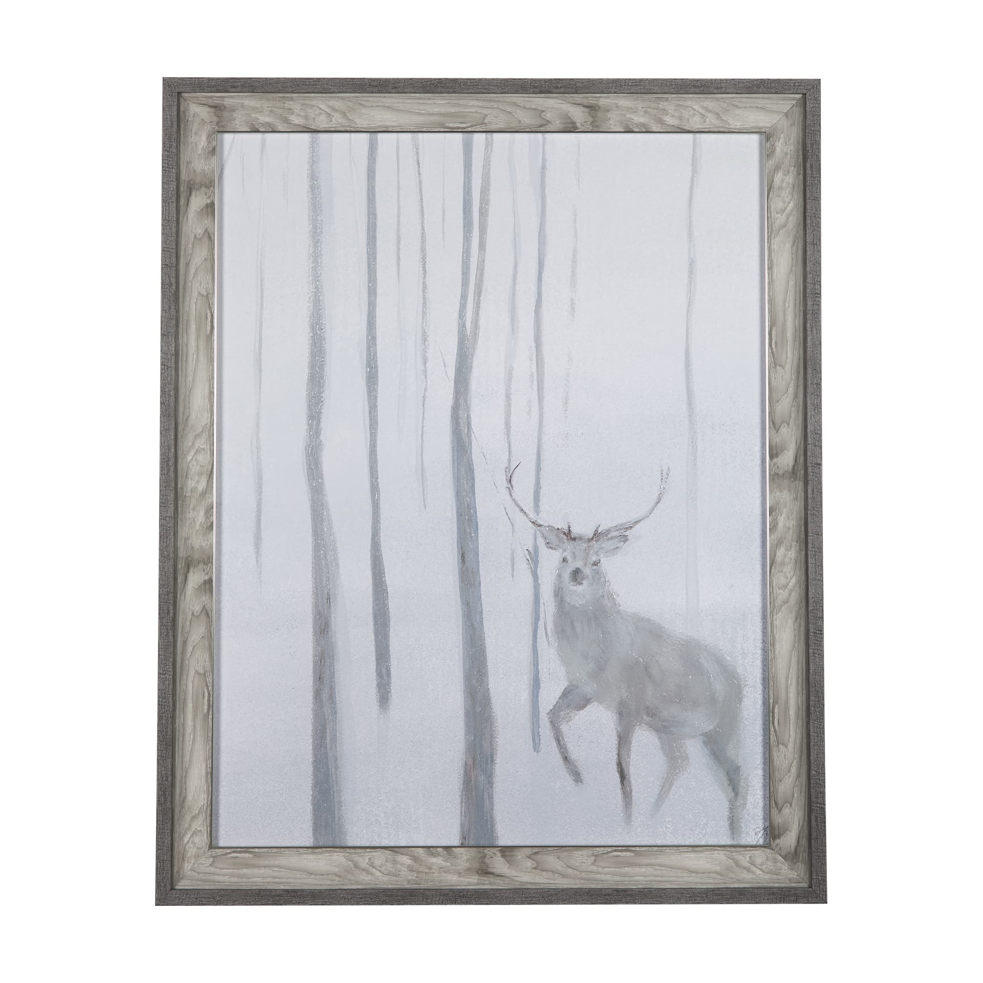 A Winter Day in Forest II by Mercana Studio Hand Embellished Framed Art Print Matted under Glass — product photograph