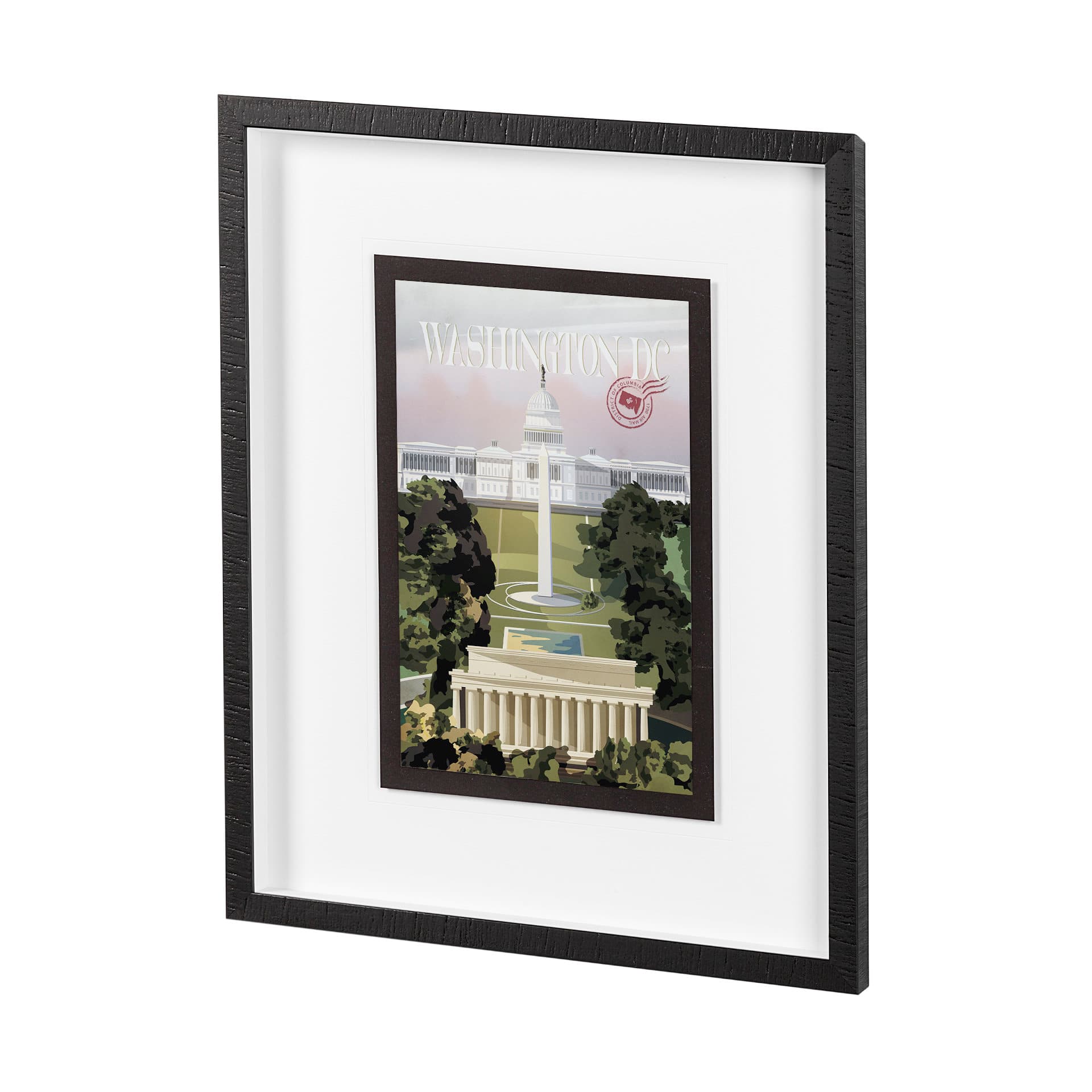 Washington DC Go USA (M) by Mercana Studio a Framed Art Print Matted under Glass — product photograph
