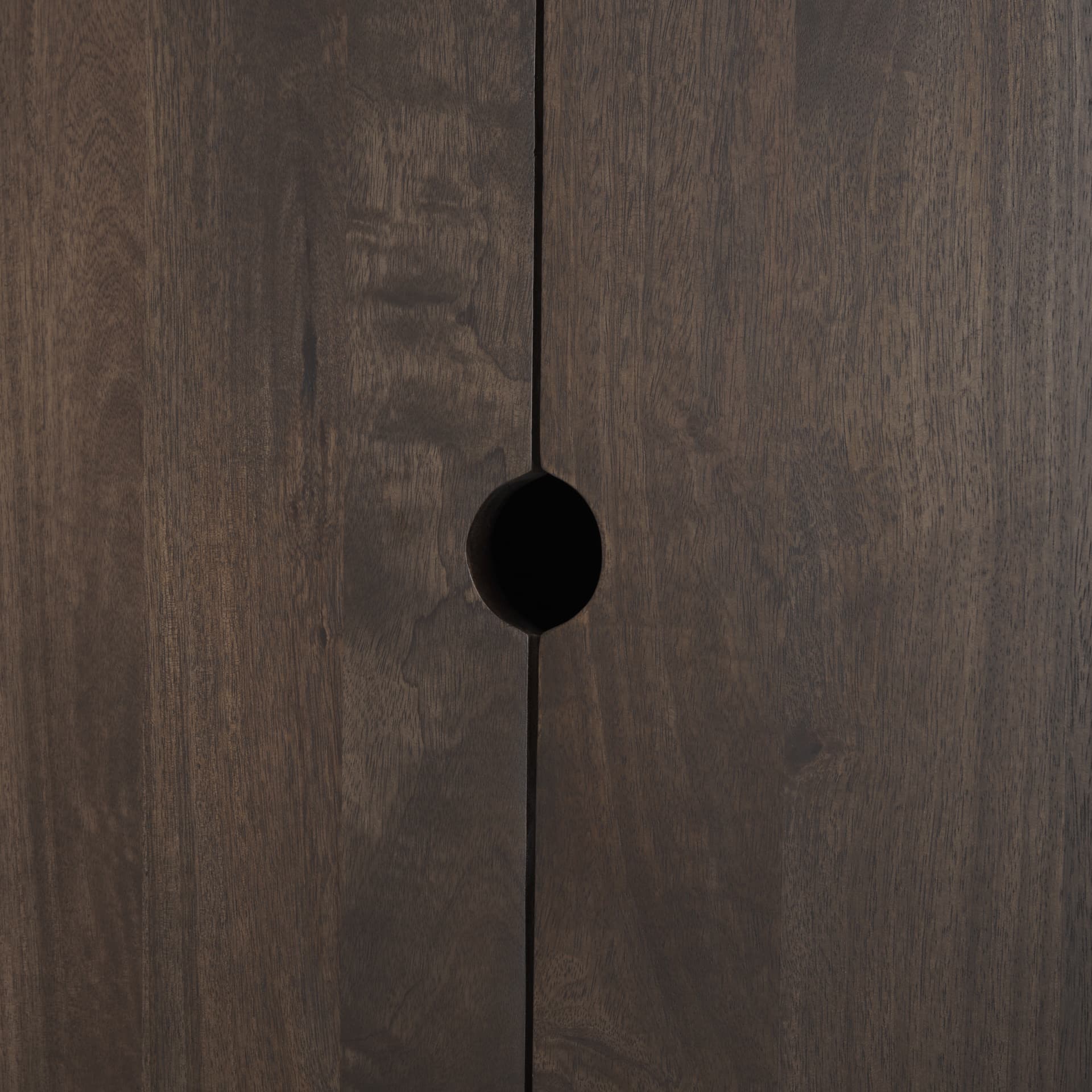 Wallen Solid Dark Brown Wood Curio Cabinet — product photograph