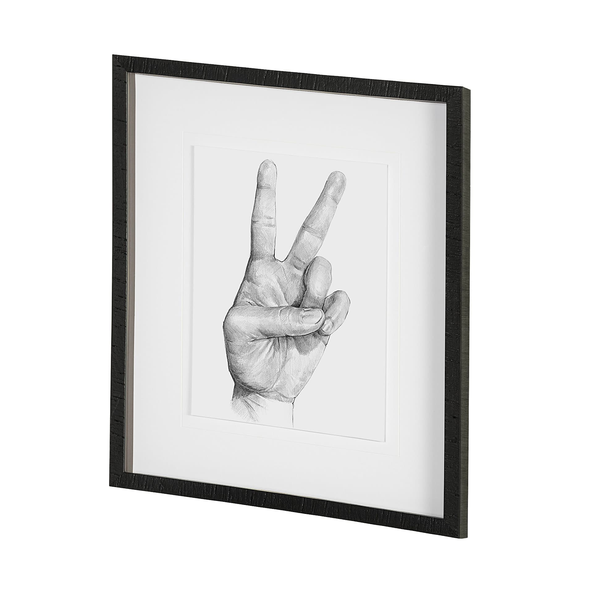 Hand Signs II by Jennifer Paxton Parker a Framed Art Print Matted under Glass — product photograph