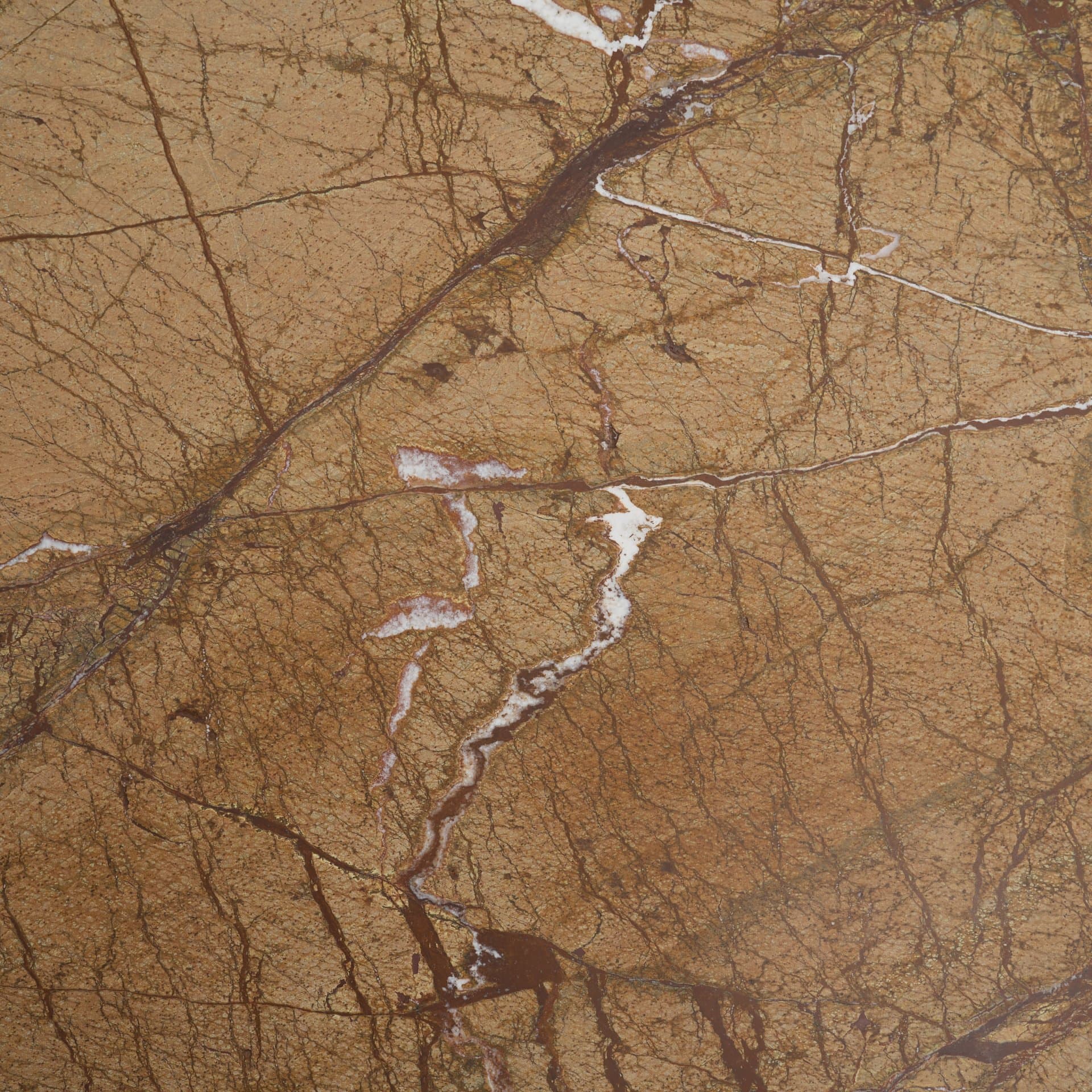 Matteo Solid Rainforest Rust Marble Rectangular Coffee Table — product photograph