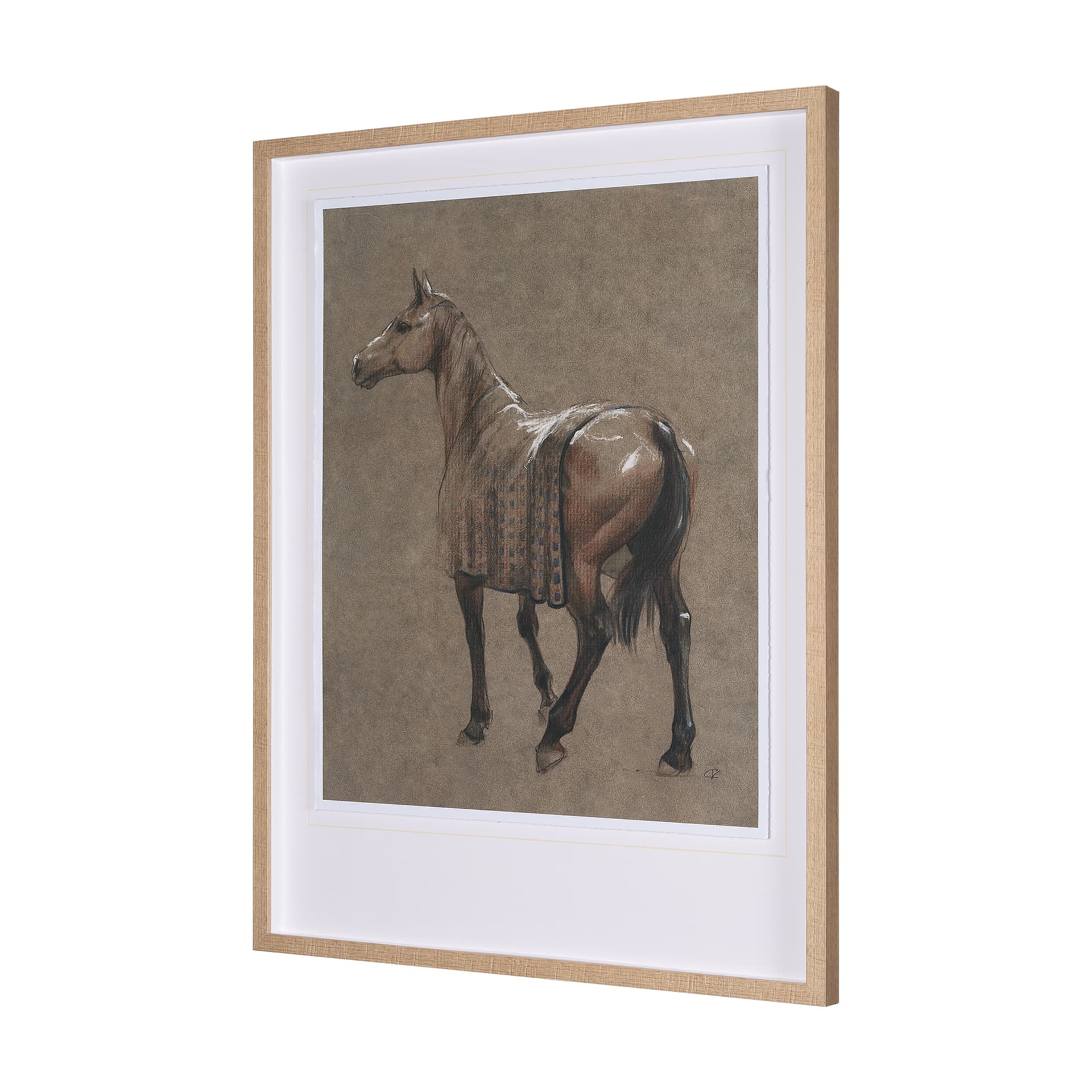 Buckskin Blanket by Mercana Studio a Hand Embellished Textured Framed Art Print — product photograph