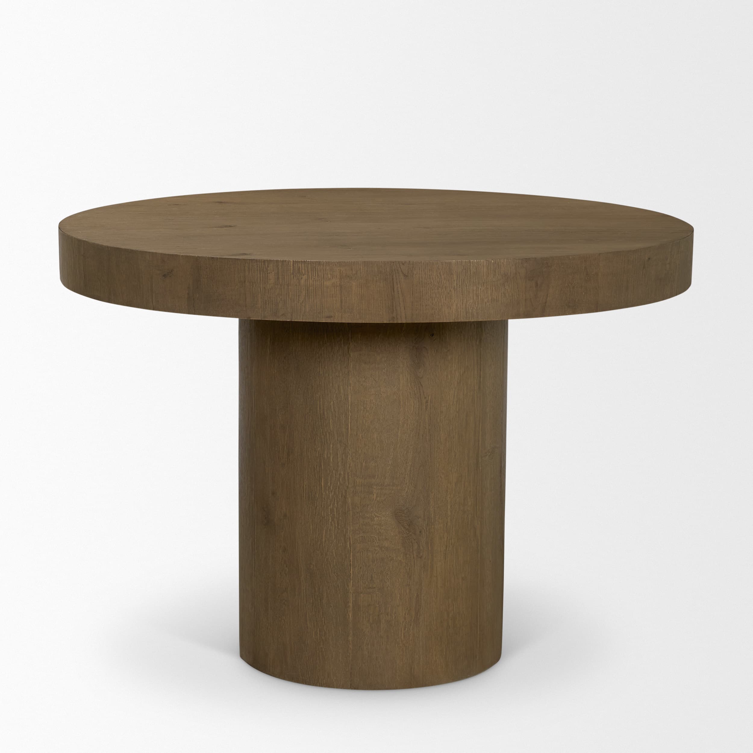 Lyonne 42" Round Pedestal Dining Table | Modern | Brown Wood | Seats 4 — product photograph