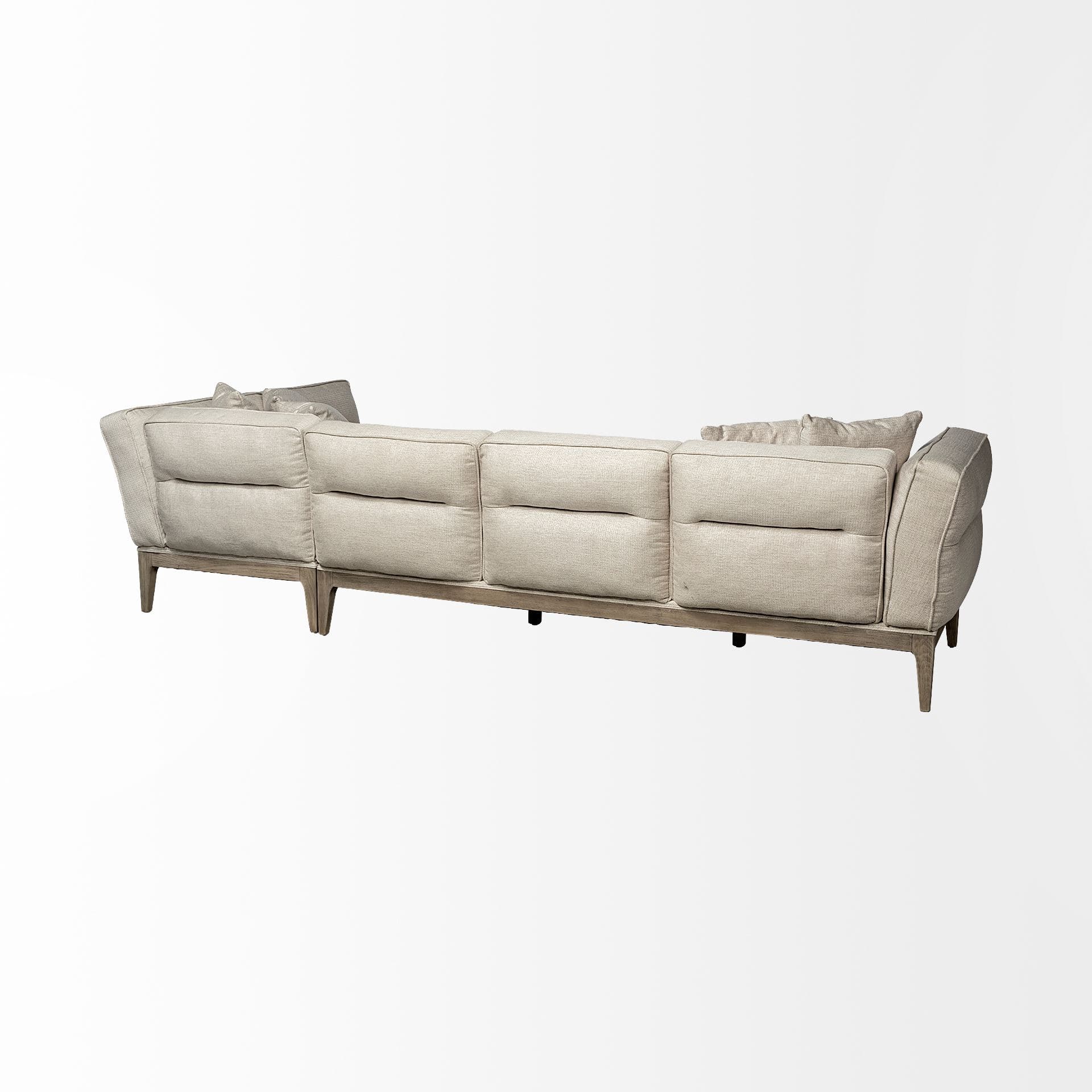 Denali III Beige Upholstered Wooden Frame Sectional — product photograph