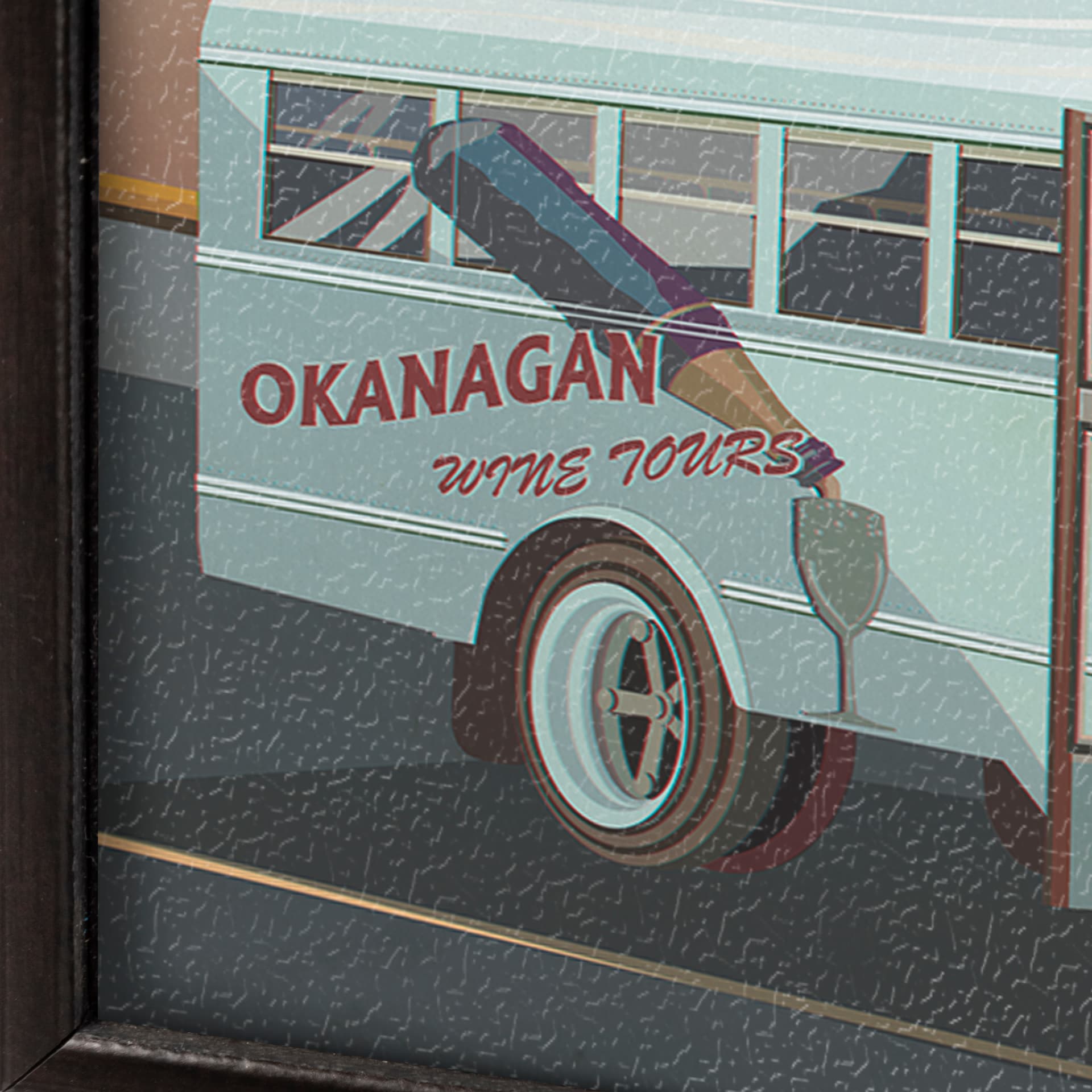 Kelowna Go Canada (SM) by Mercana Studio a Hand Embellished Framed Art Decograph Print — product photograph