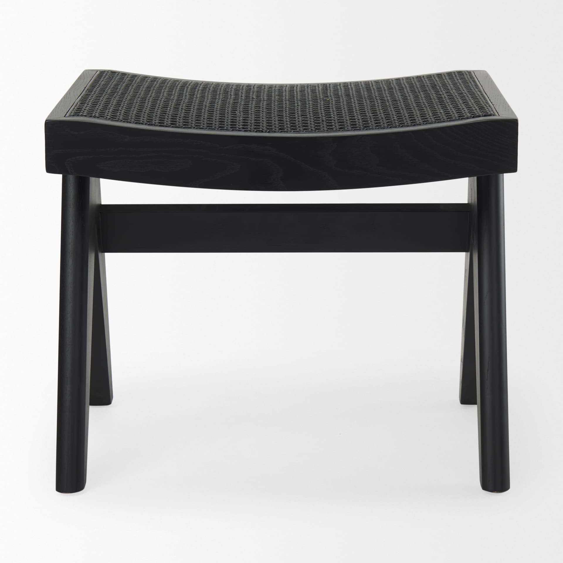 Arvin 21.7L x 17.7W x 18.1H Black Wooden Stool — product photograph