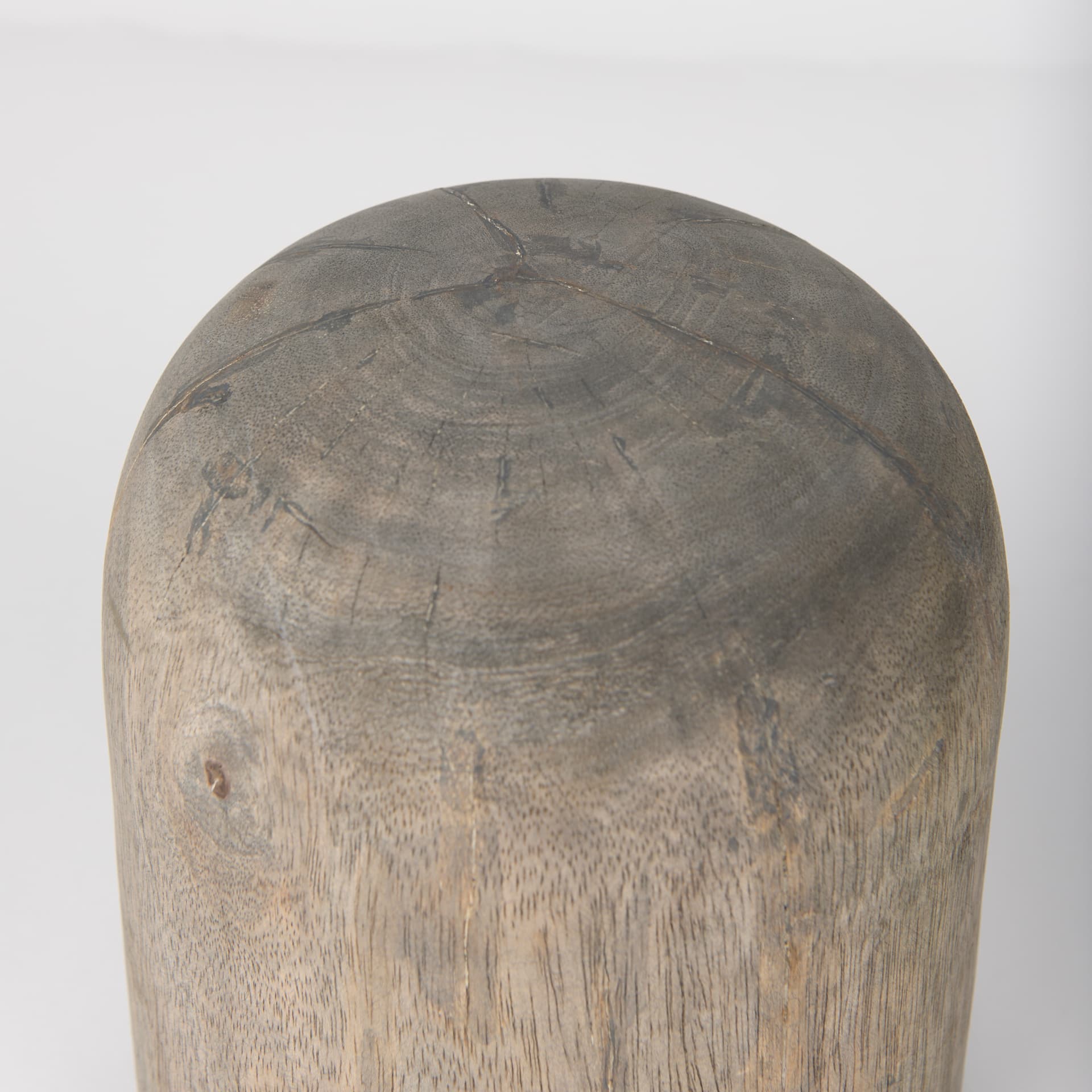 Knox Short Gray-Wash Wood Decorative Object — product photograph