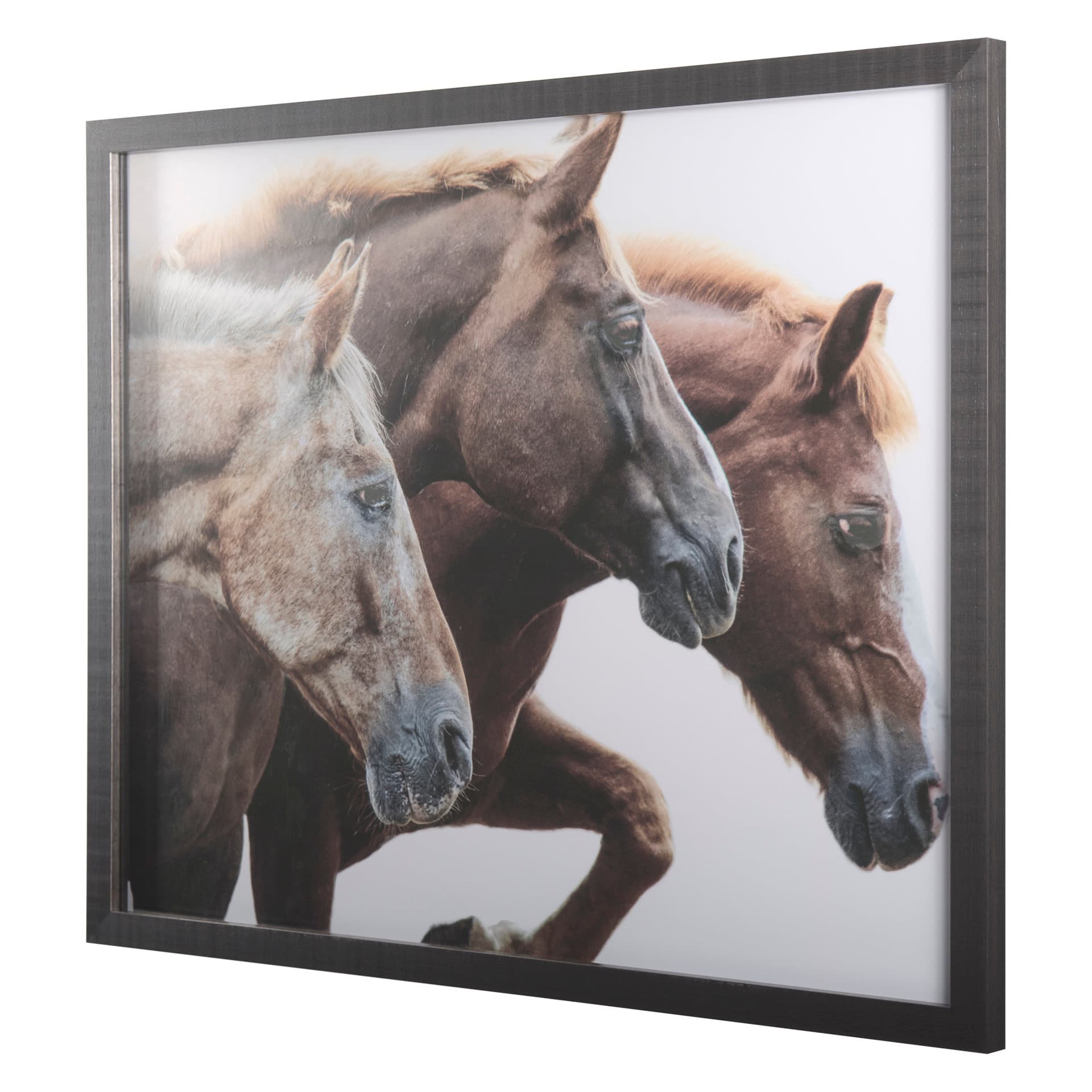 Bold Equine - Run by Mercana Studio a Hand Embellished Textured Framed Photo Art Print Matted under — product photograph