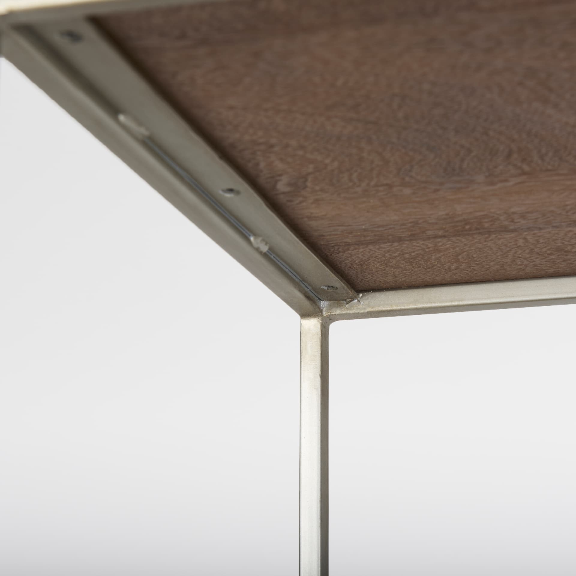 Morris II 19.75 x 15 x 72.5 Brown Wood and Silver Metal Frame 4 Shelf Shelving Unit — product photograph