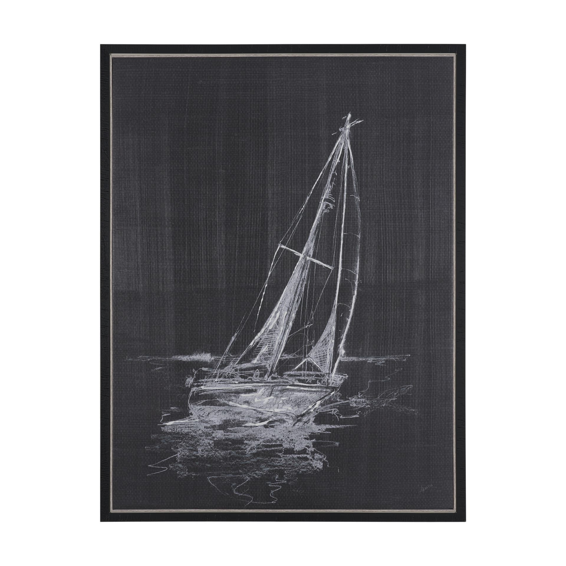 Sail Away II by Mercana Studio a Hand Embellished Textured Framed Canvas — product photograph