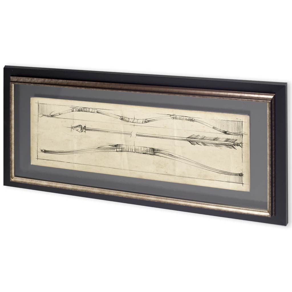 Custom Arrow Schematic II (MC) by Ethan Harper Hand Embellished Framed Art Print Matted under Glass — product photograph