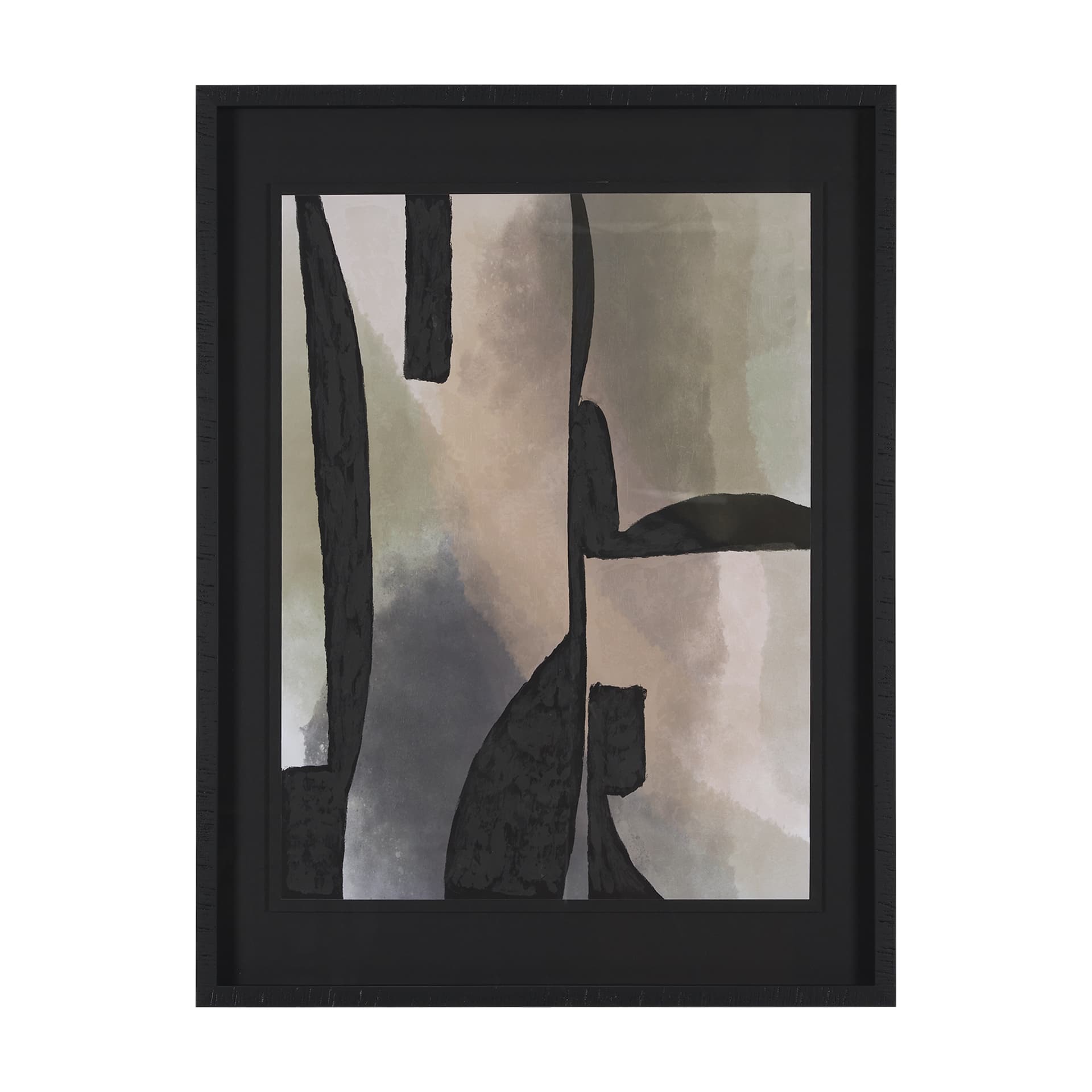 Shape Shift - Divide by Mercana Studio Hand Embellished Textured Framed Art Print Matted under Glass — product photograph