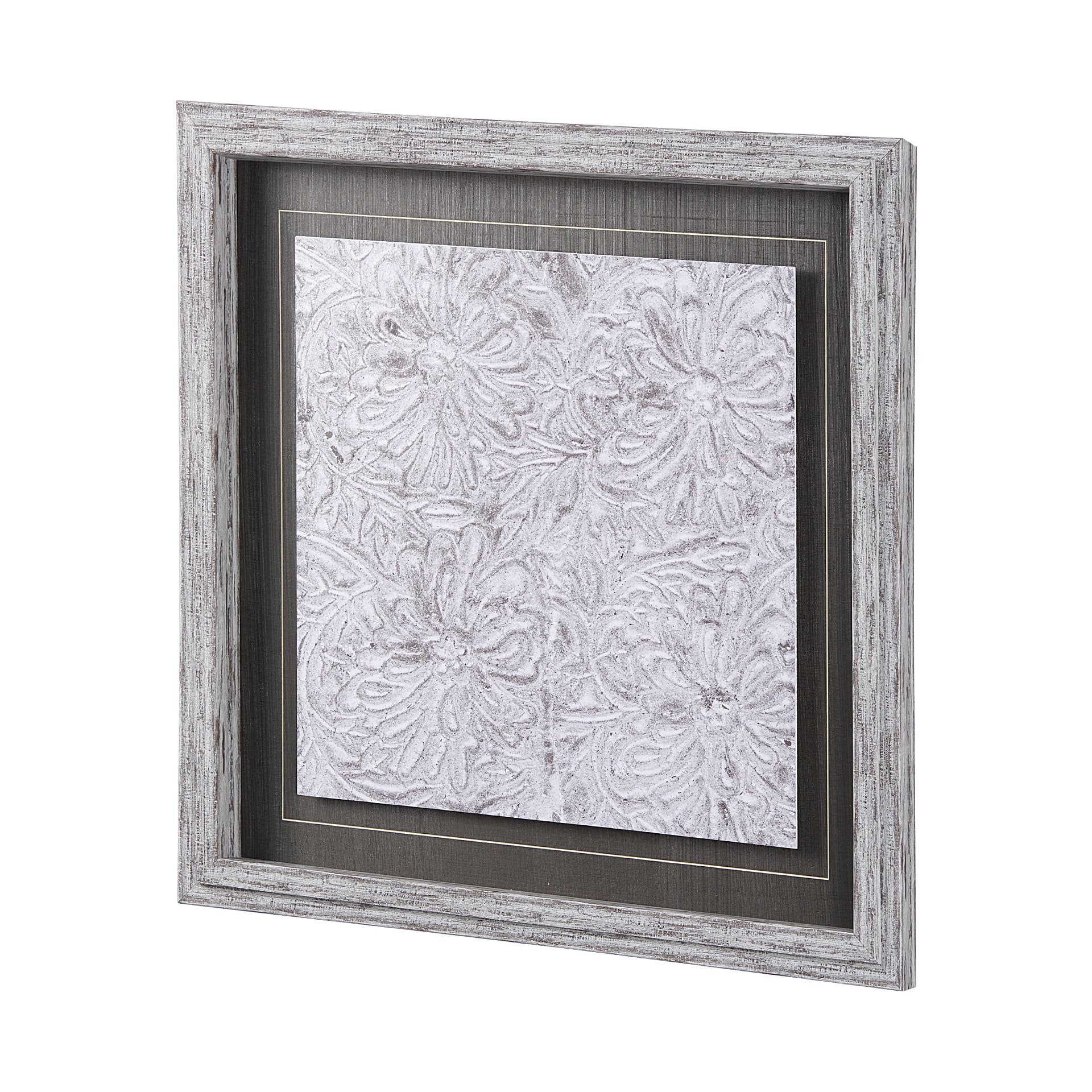 Vintage Tile Collection II by Mercana Studio a Hand Embellished Textured Framed Art Print — product photograph