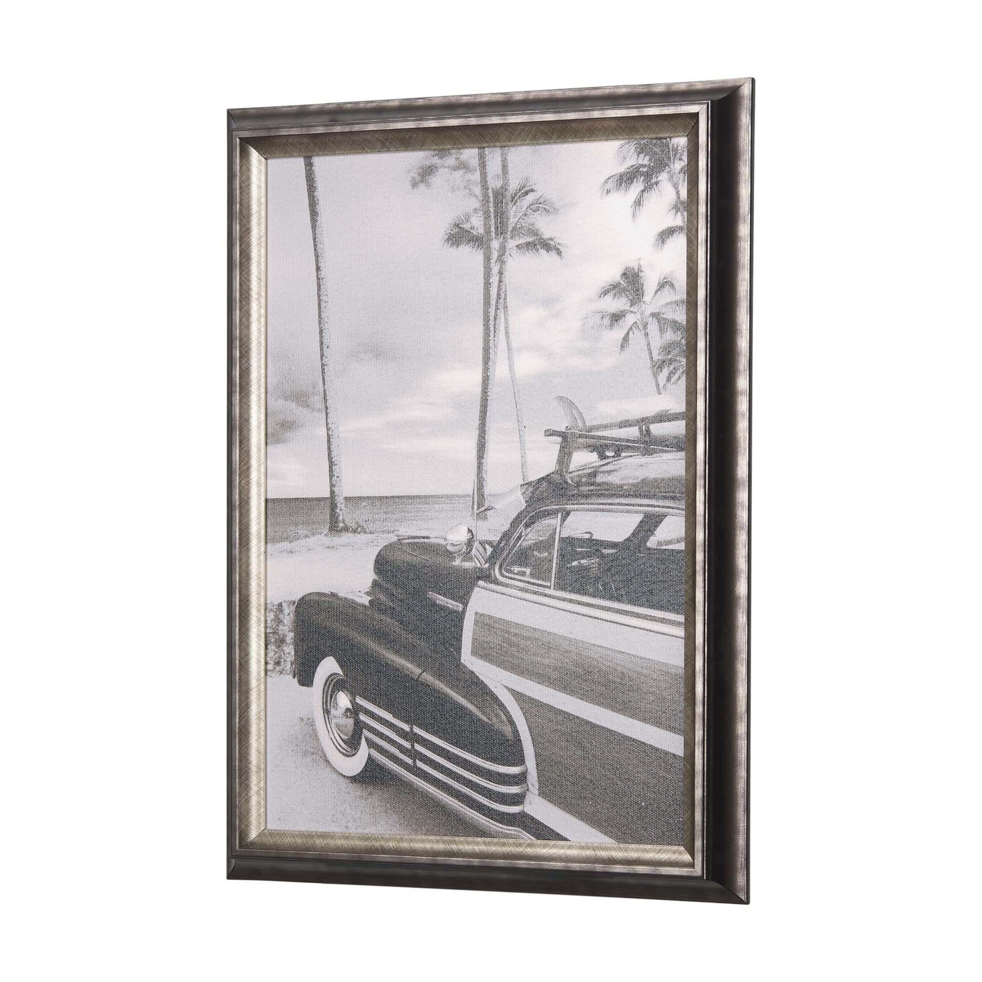 Surf Fence by Mercana Studio a Hand Embellished Textured Framed Art Print — product photograph