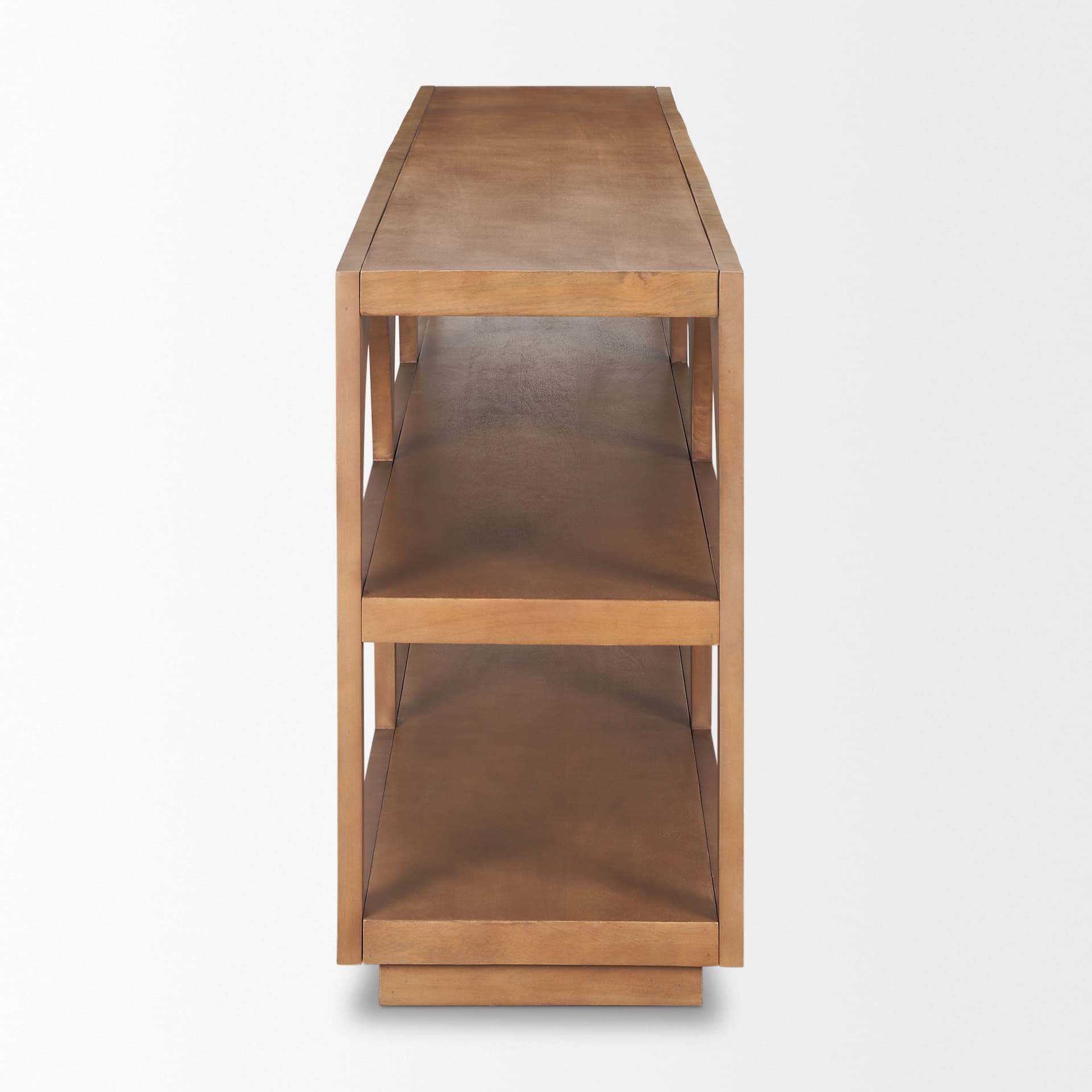 Bela 80" Medium Brown Wood Arched Console Table — product photograph