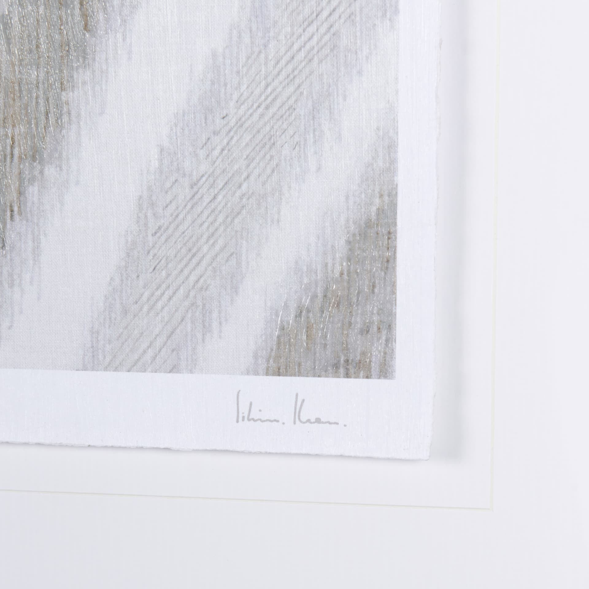 Ikat Patterns III by Silvia Krause a Hand Embellished Textured Framed Art Print Matted under Glass — product photograph