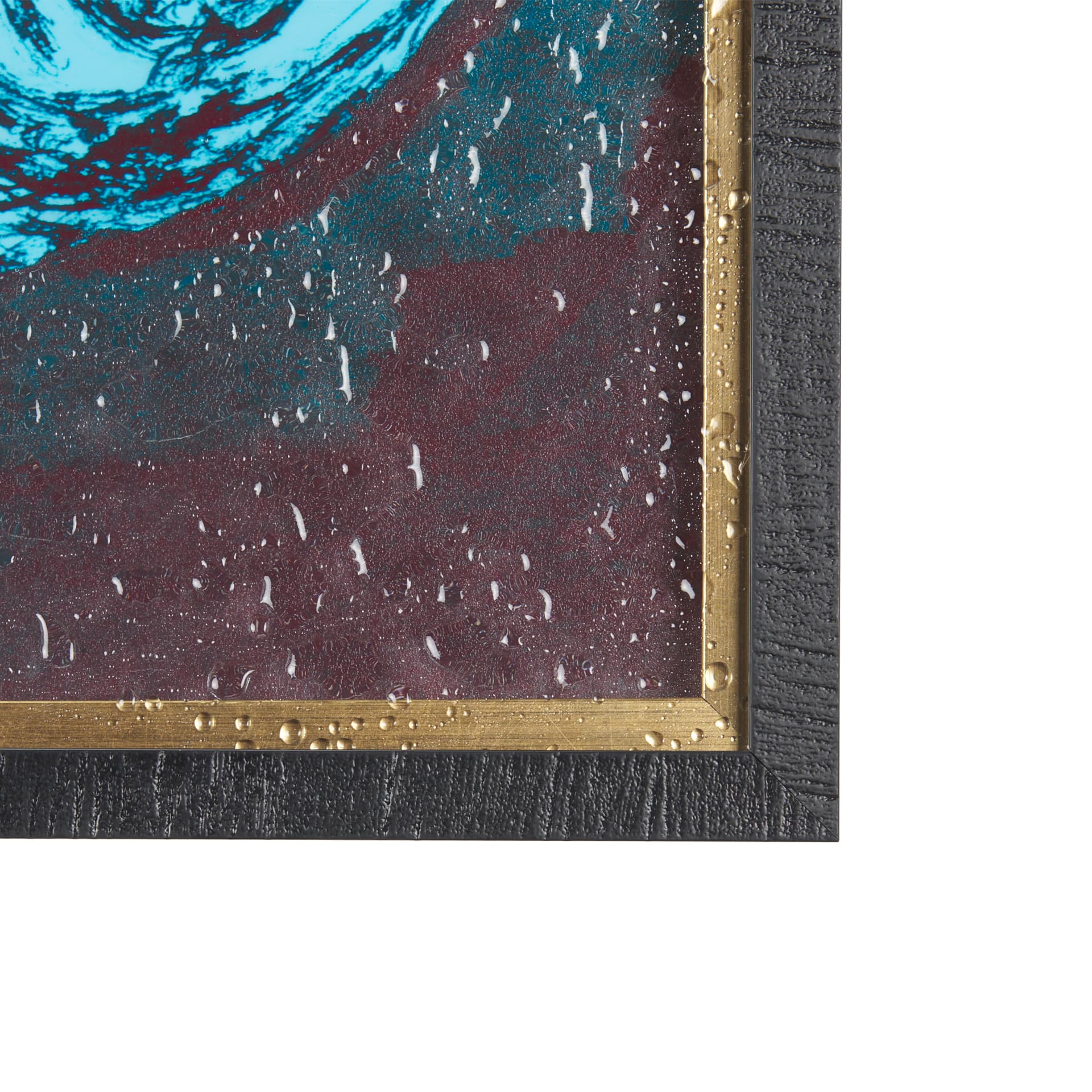 Largemouth Bass Turquoise by Mercana Studio a Hand Embellished Textured Framed Art Print — product photograph