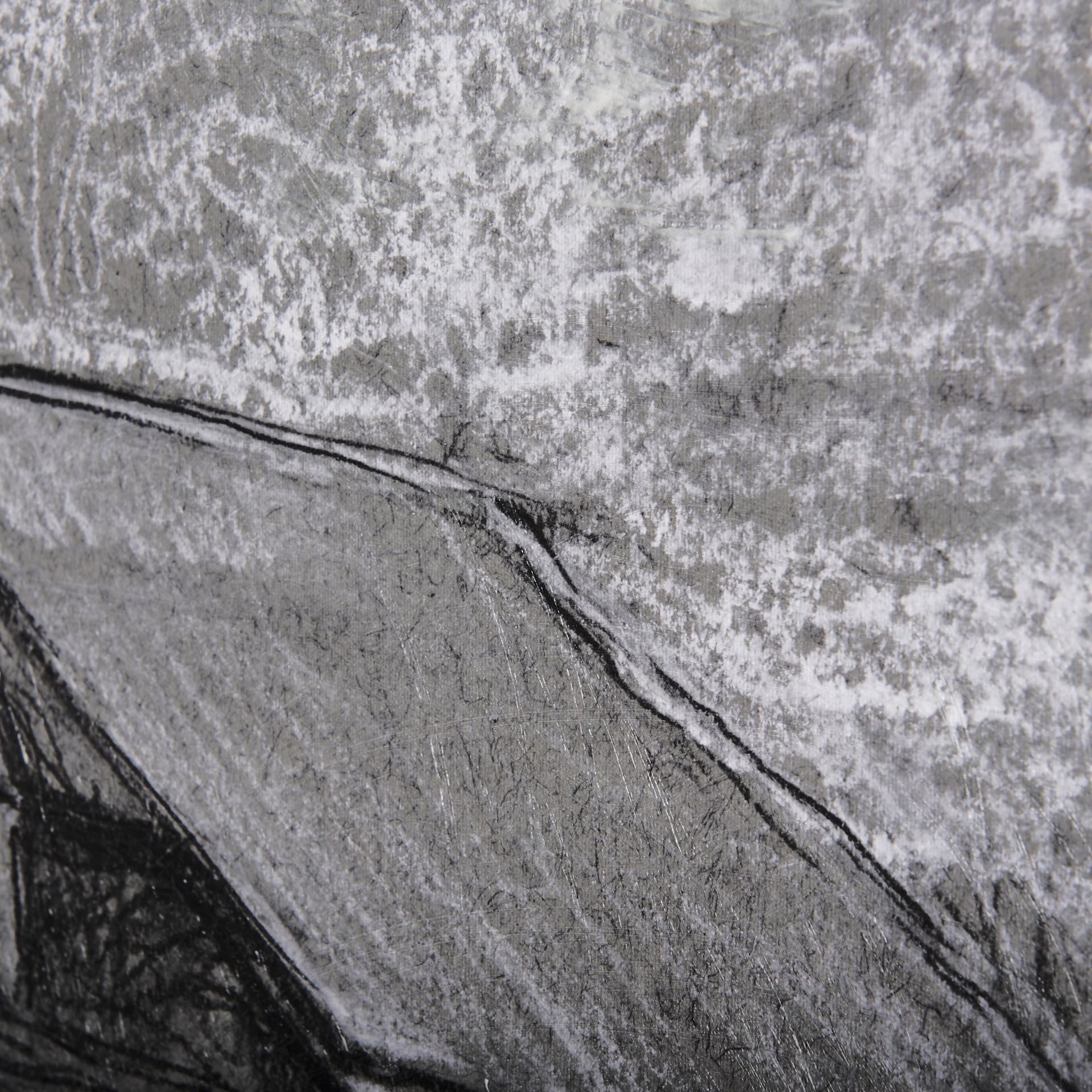 Farm view sketch II by Mercana Studio a Hand Embellished Textured Canvas — product photograph