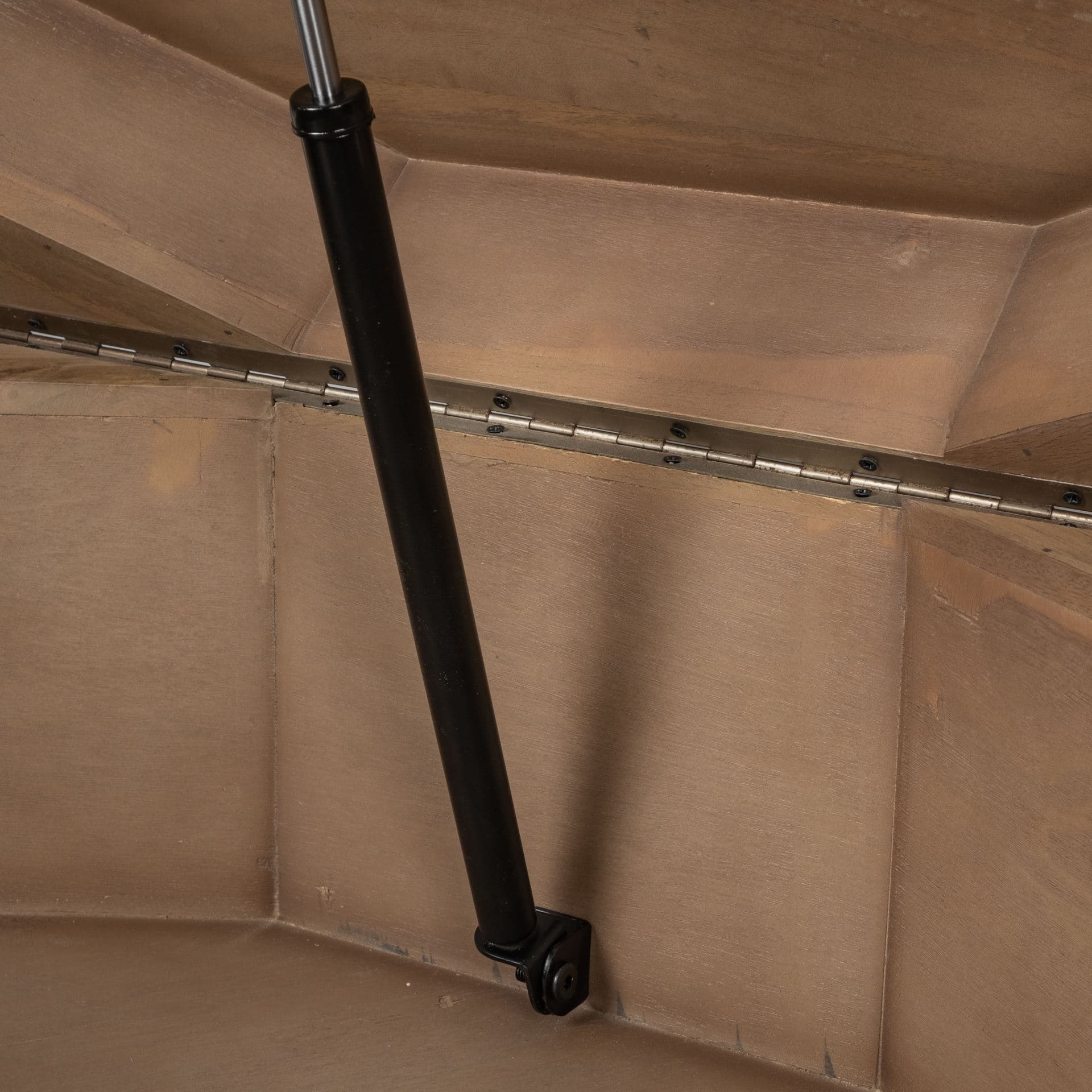 Arreto 48" Hexagonal Hinged Solid Wood Top and Base Coffee Table — product photograph