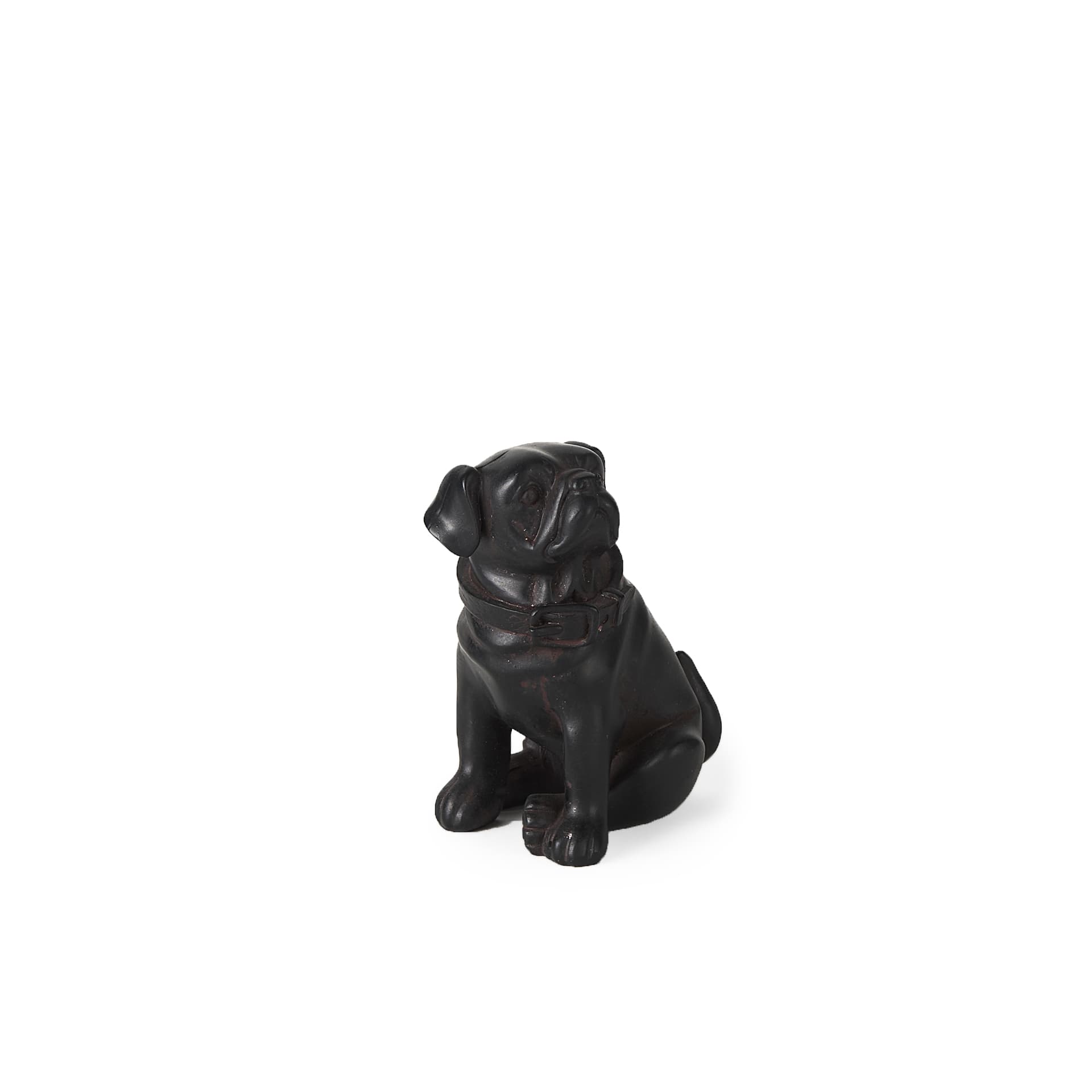 Cadence 4L x 5W Black Resin Pug Dog — product photograph