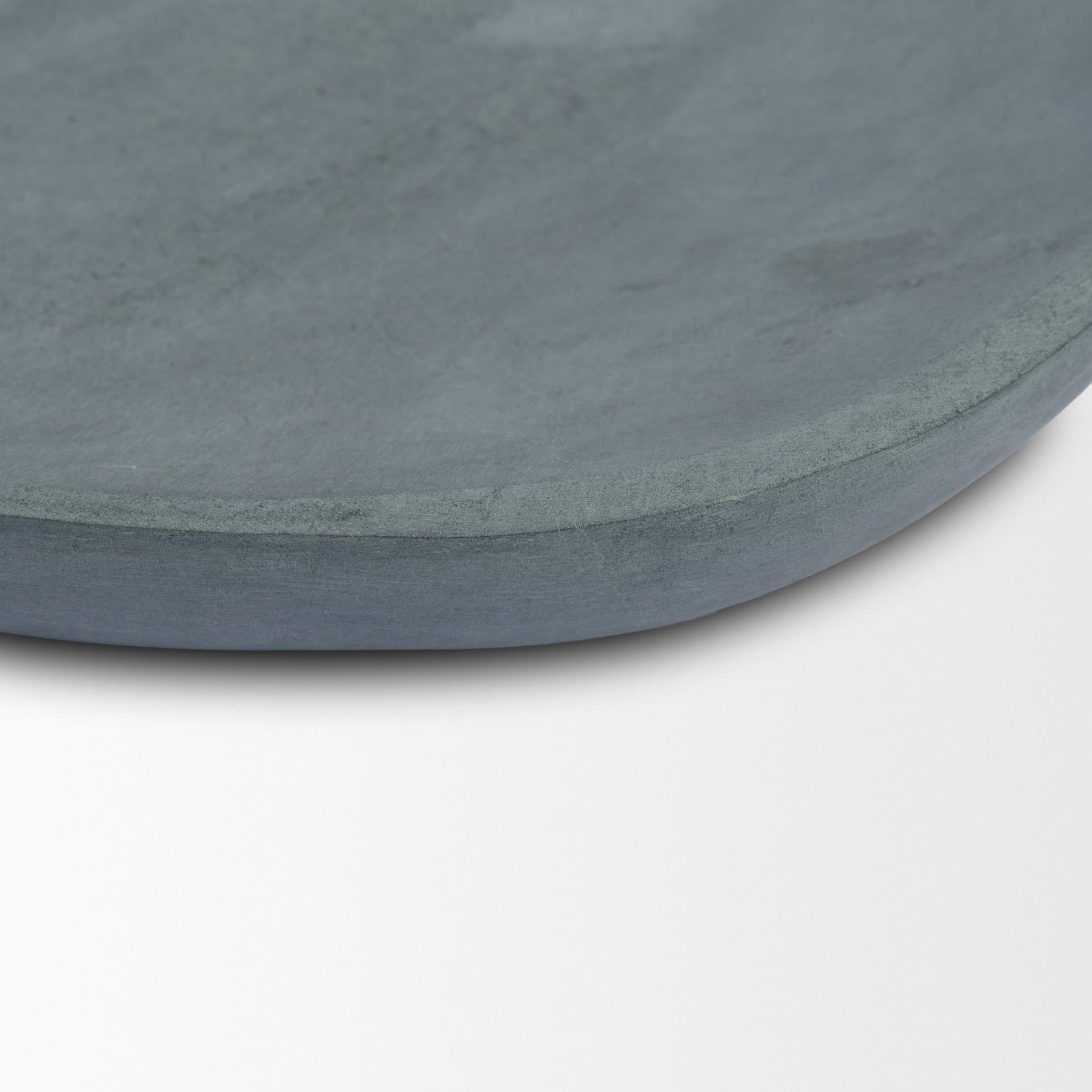 Tria Rounded Triangular Grey Marble Decorative Tray — product photograph