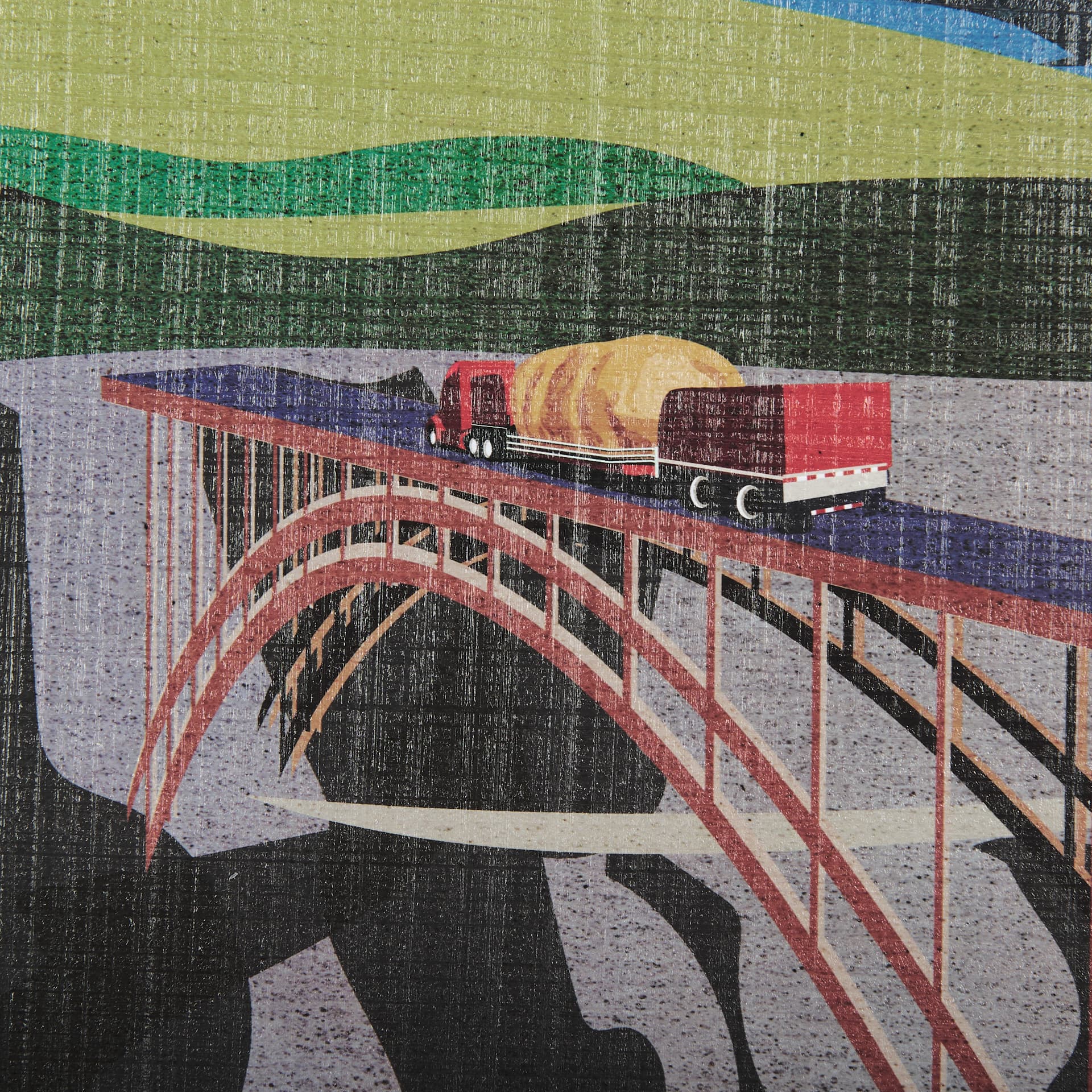 Idaho Go USA (L) by Mercana Studio a Hand Embellished Decograph Framed Art Print — product photograph