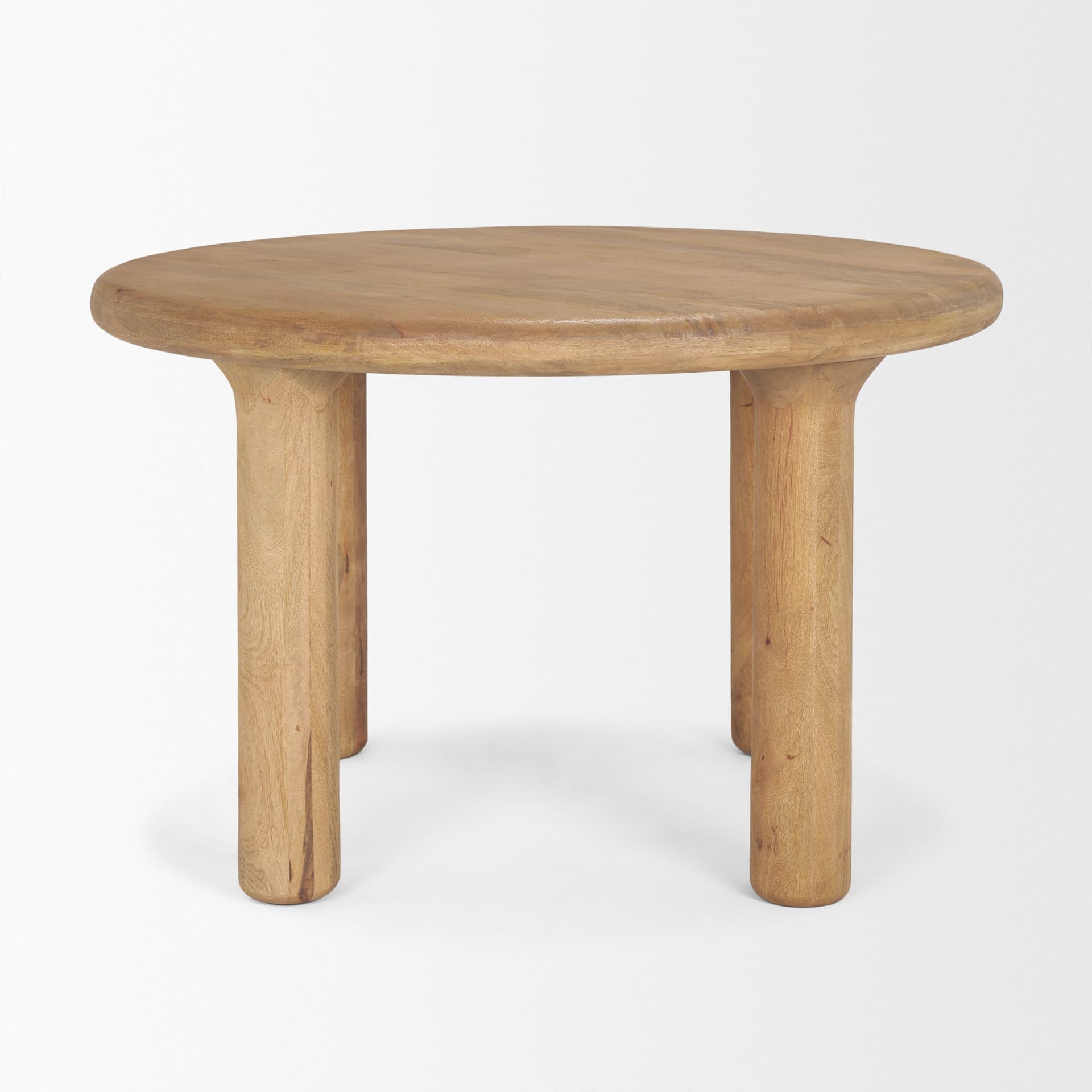 Soma 48" Round Dining Table | Modern | Light Brown Wood | Seats 4 — product photograph