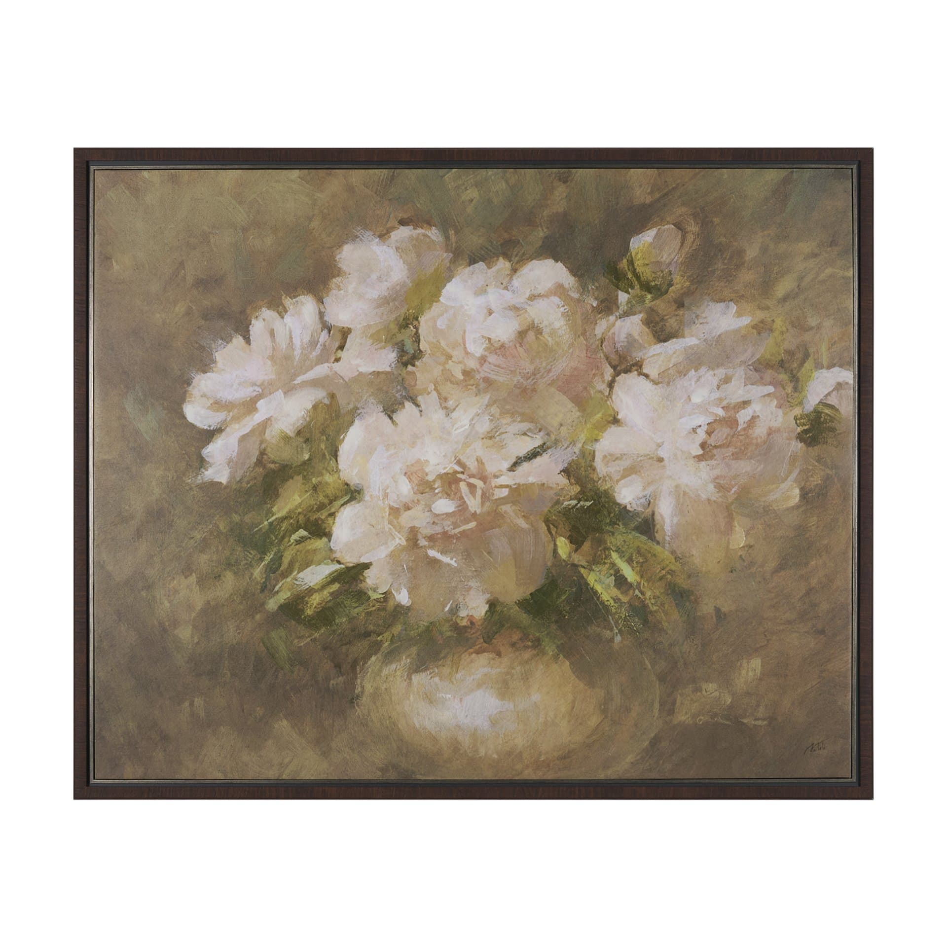 Full Bloom by Mercana Studio Hand-Embellished Textured Framed Canvas Artwork — product photograph