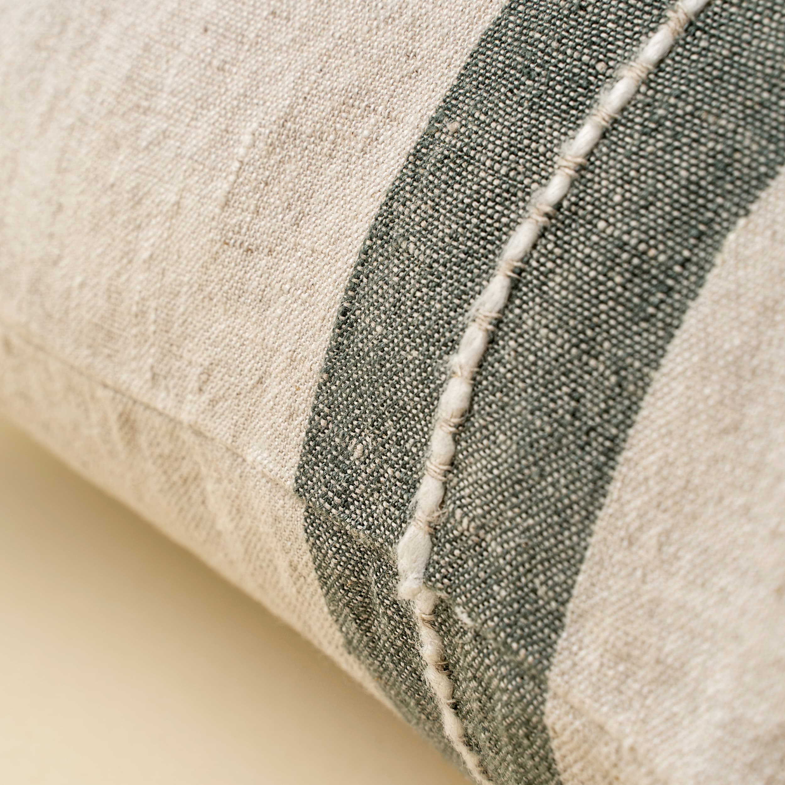 Emmett 20x20 Linen Pillow, Natural Cover — product photograph