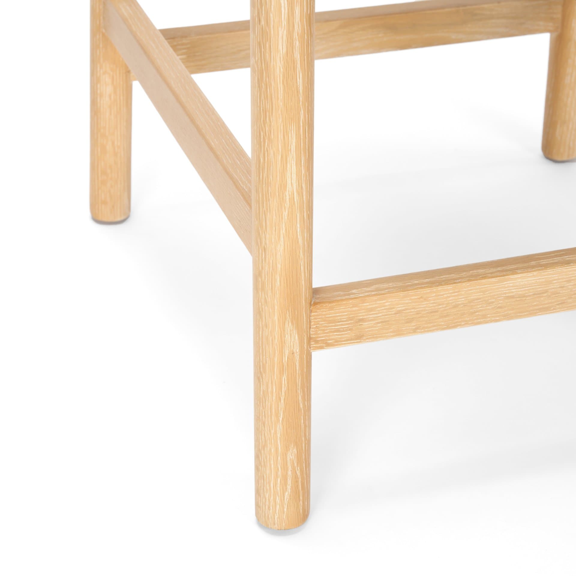 Sam Backless 25.87in Seat Counter Stool | Light Brown Wood w/ Fabric — product photograph