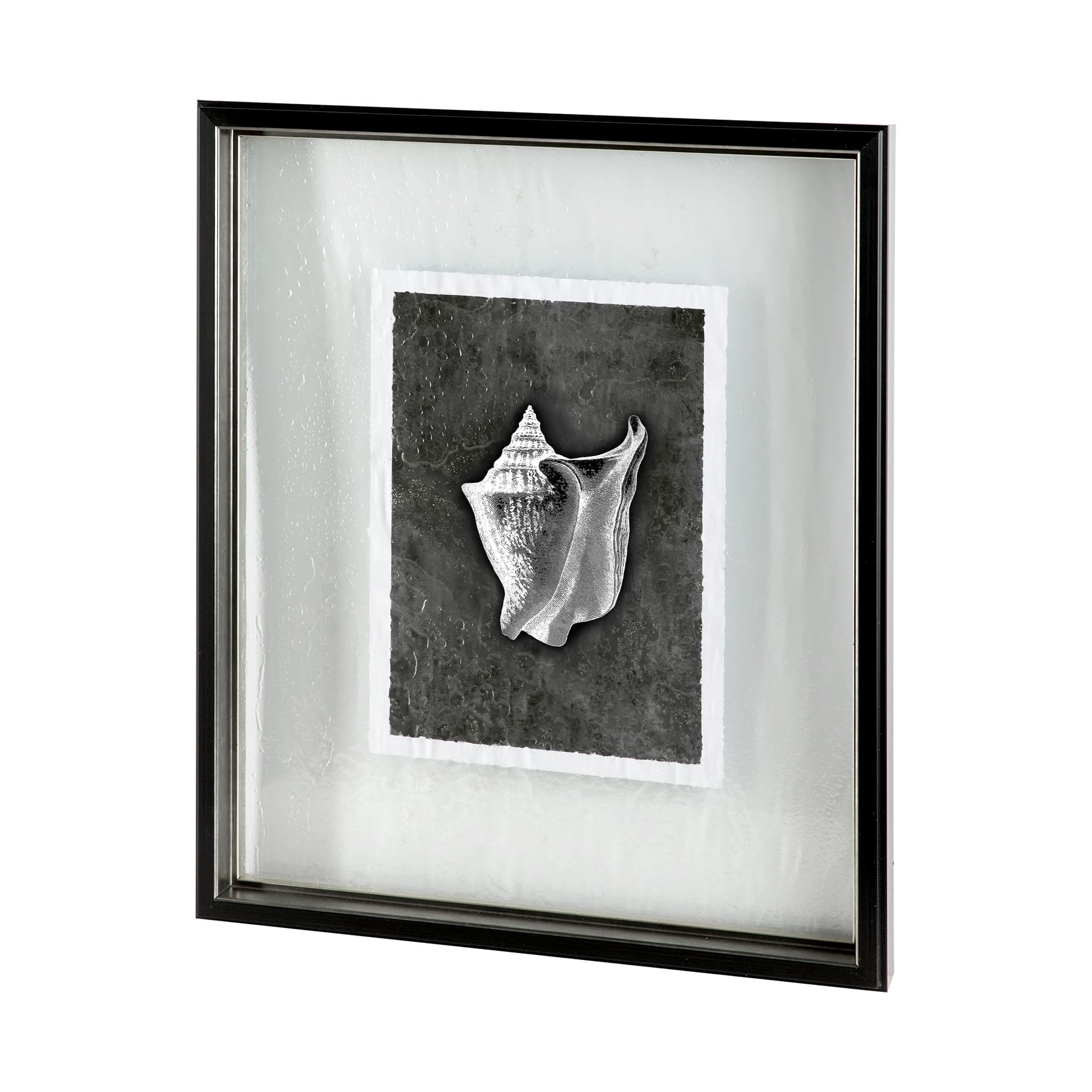 Dark Coastal II by Mercana Studio a Hand Embellished Textured Framed Art Print Matted under Glass — product photograph