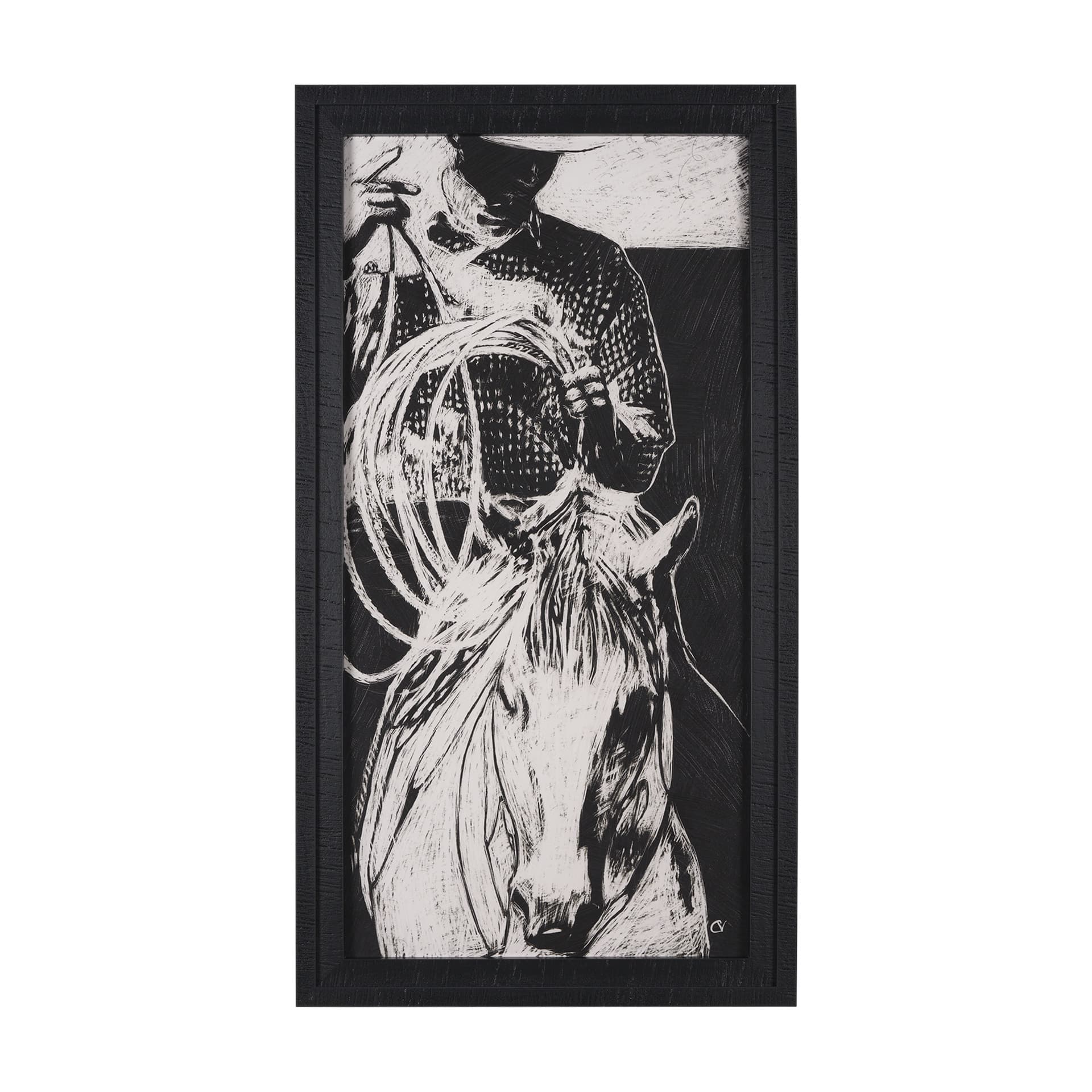 Saddled Up II by Mercana Studio a Hand Embellished Framed Art Print — product photograph