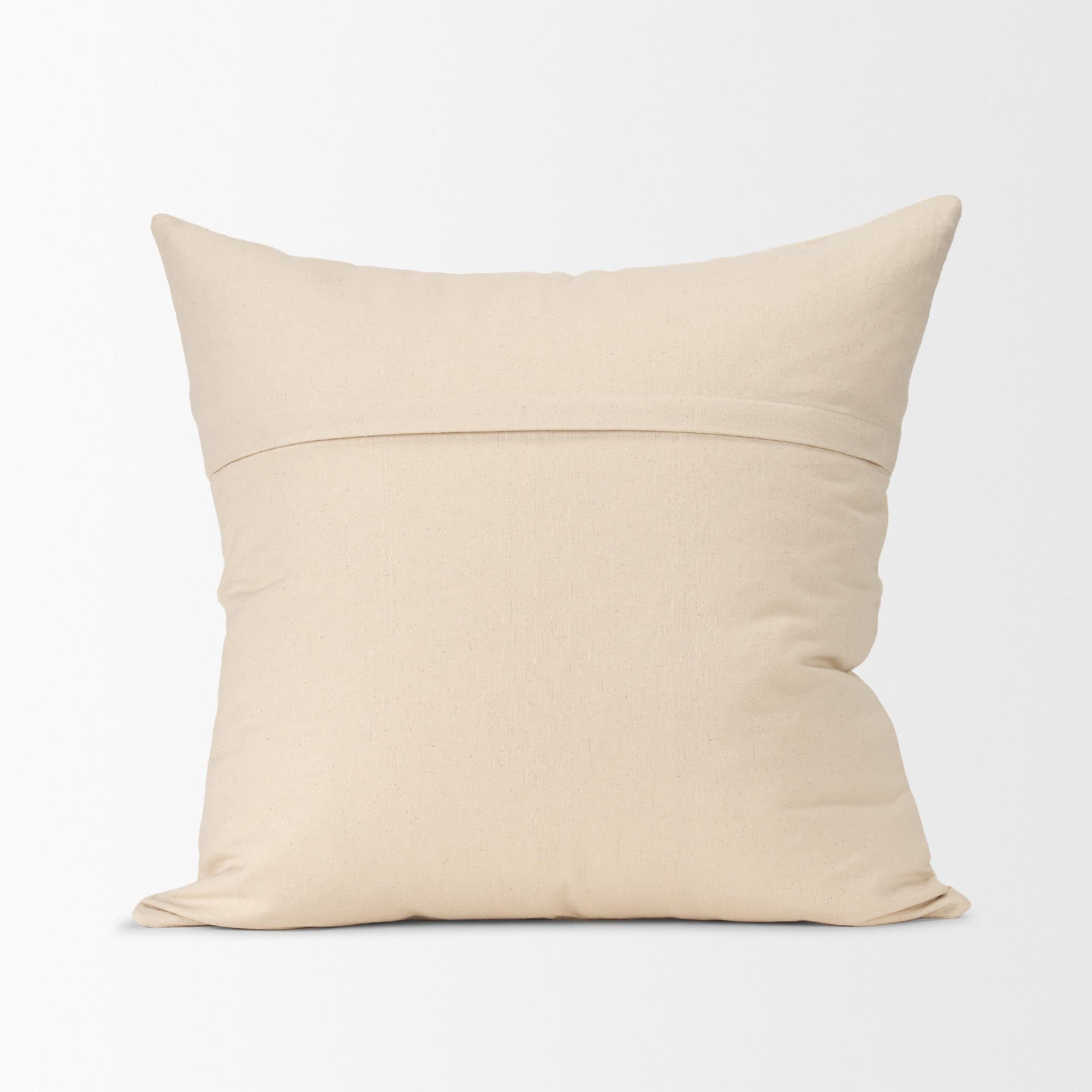 Jenner 22x22 Cream Cotton Linen Blend Square Pillow Cover w/Filler — product photograph