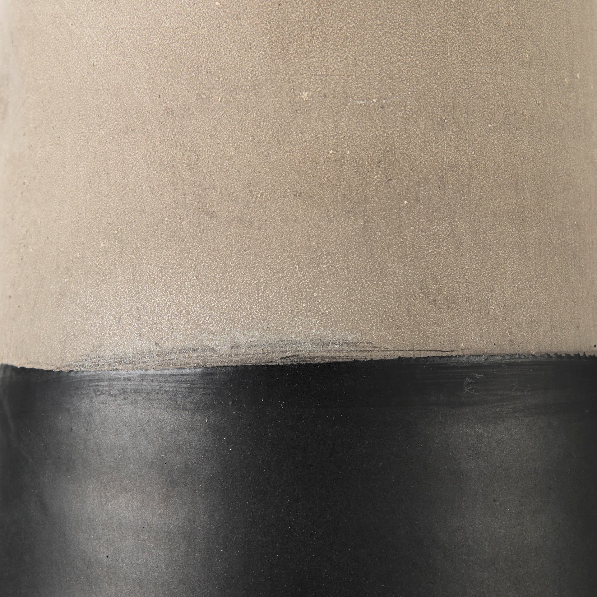 Garand Large 18.8H Two-Toned Black/Natural Ceramic Jug — product photograph