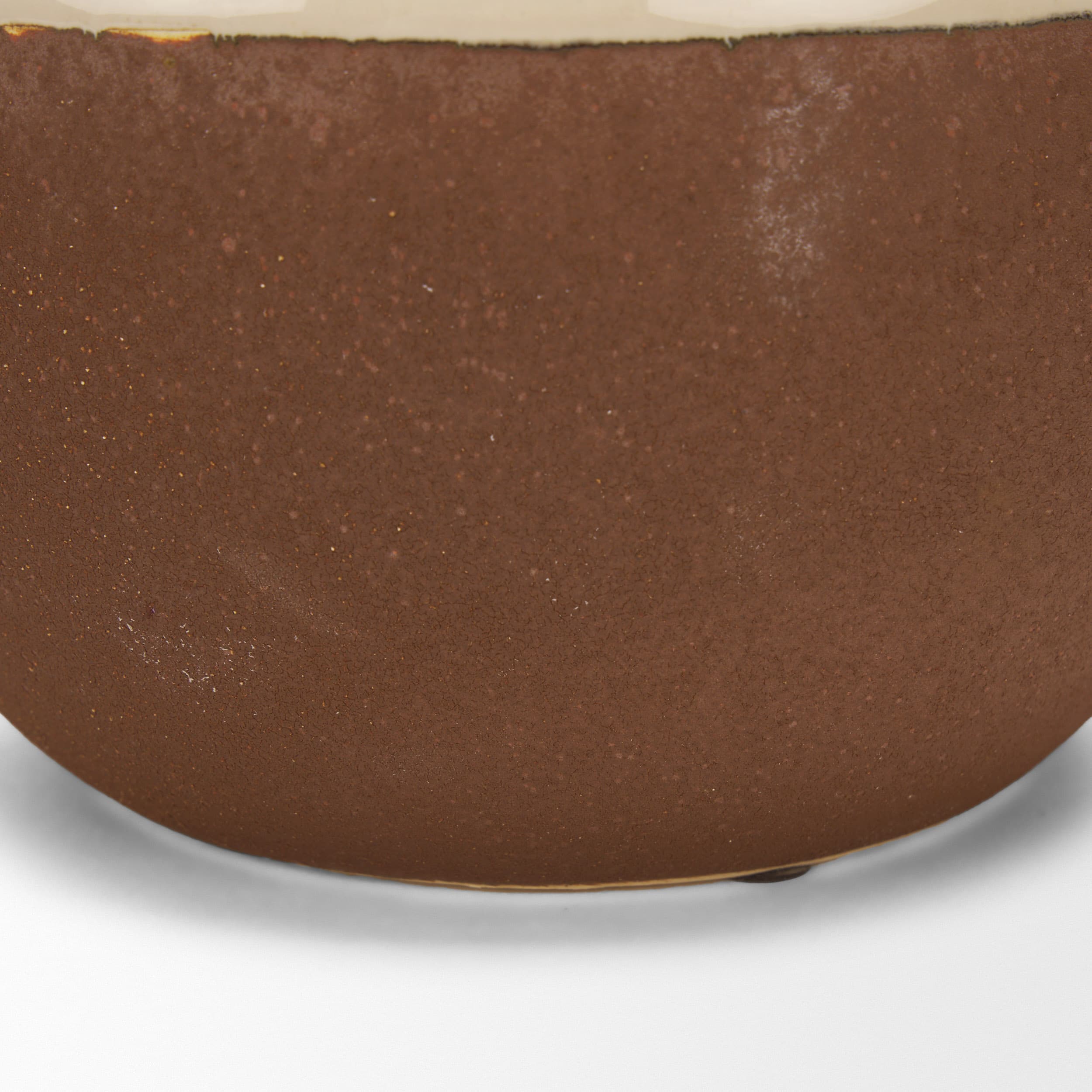 Tryna Small Beige w/ Matte Brown Ceramic Vase — product photograph