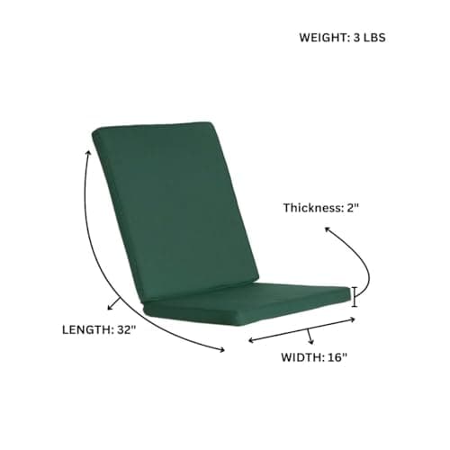 Hinged Chair Green Cushions TC19-2-G — product photograph