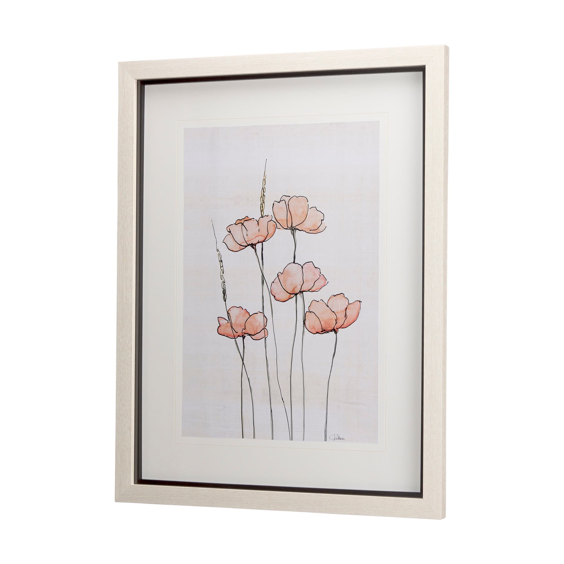Meadow flowers II by Mercana Studio a Hand Embellished Textured Framed Art Print Matted under Glass — product photograph