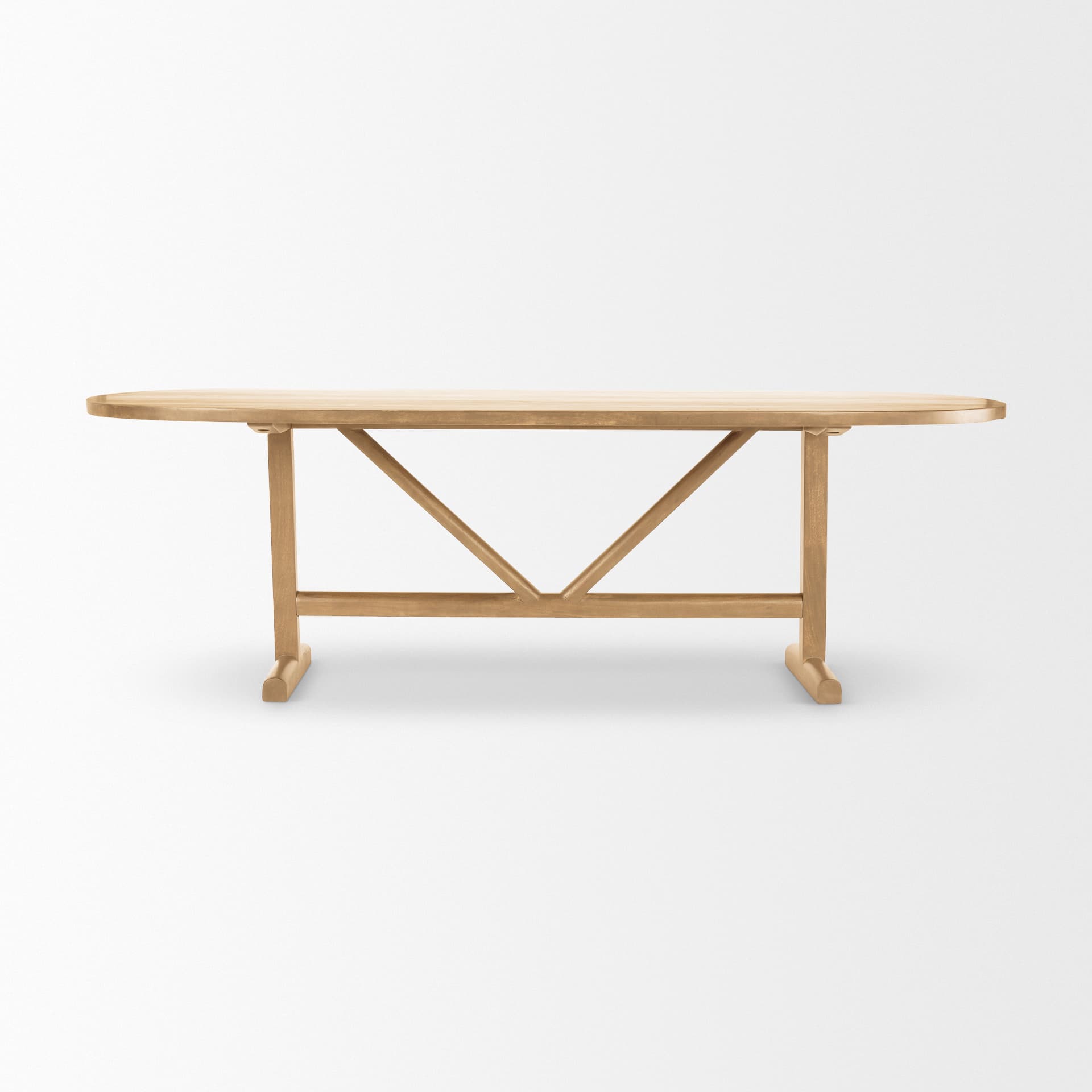 Viktor 94"L x 42"W Dining Table | Modern | Light Brown Wood | Seats 4 — product photograph