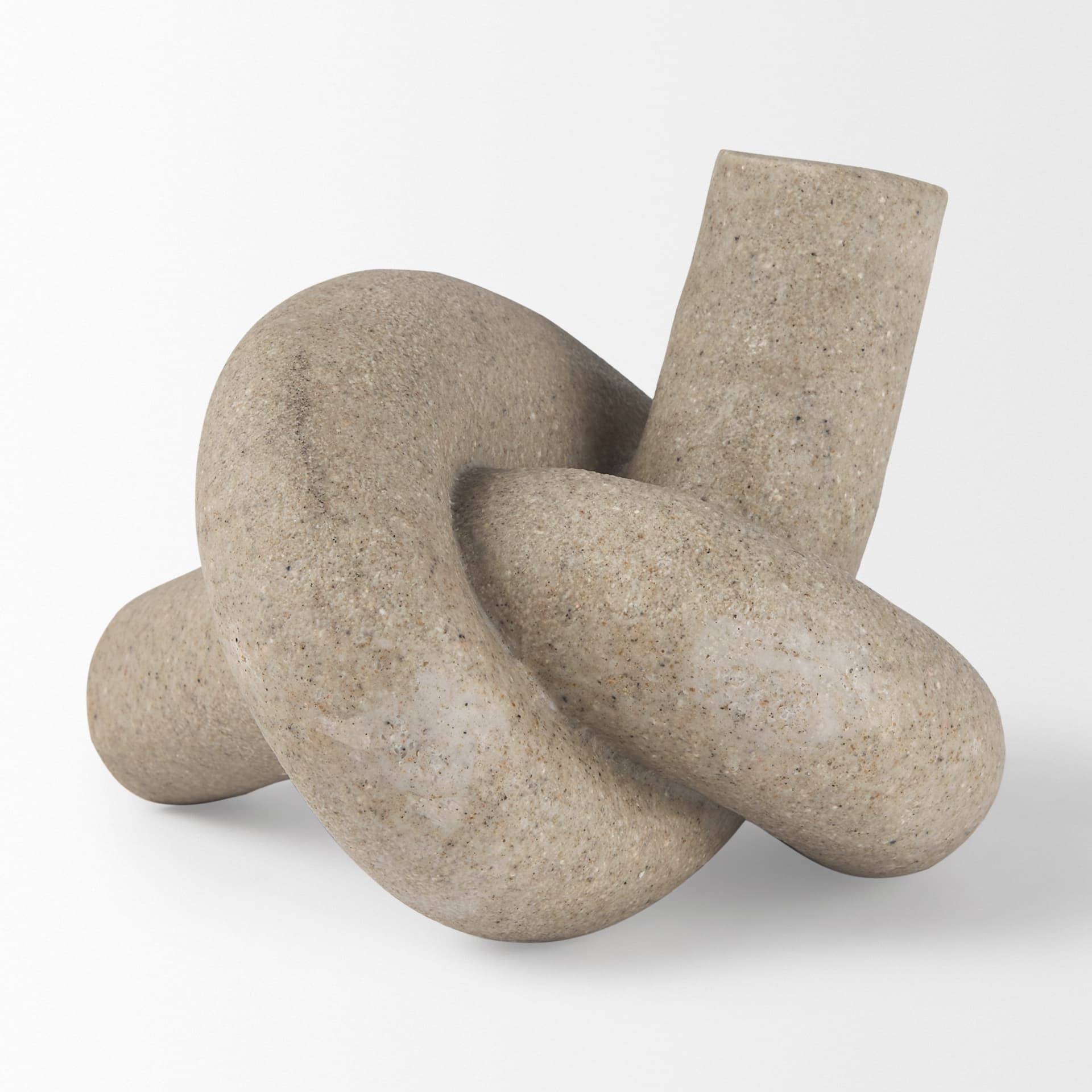 Otto Sandstone Resin Small Knot Sculpture Decorative Object — product photograph