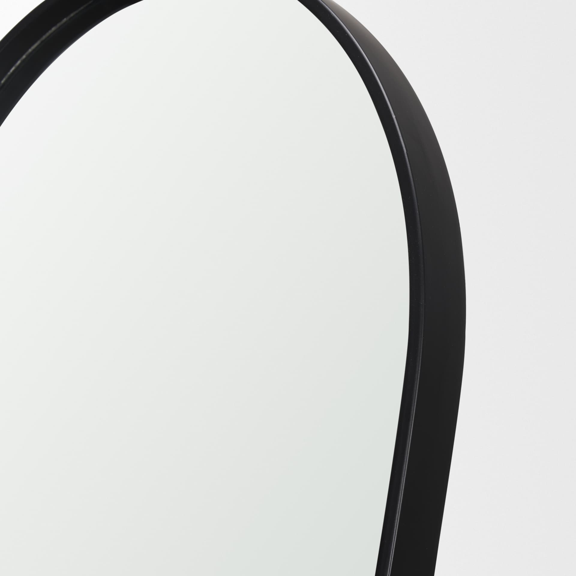 Tillie Oblong Matte Black Metal Standing Floor Mirror — product photograph