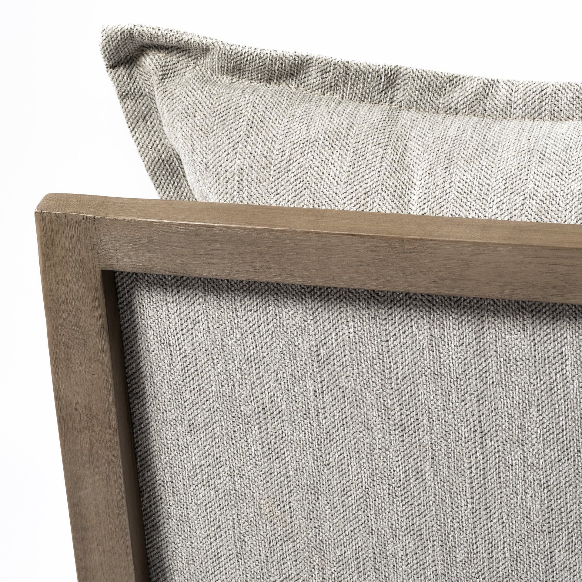 Sherlock Frost Gray Wood Frame Accent Chair — product photograph